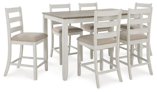 Skempton Counter Height Dining Table and 6 Bar Stools