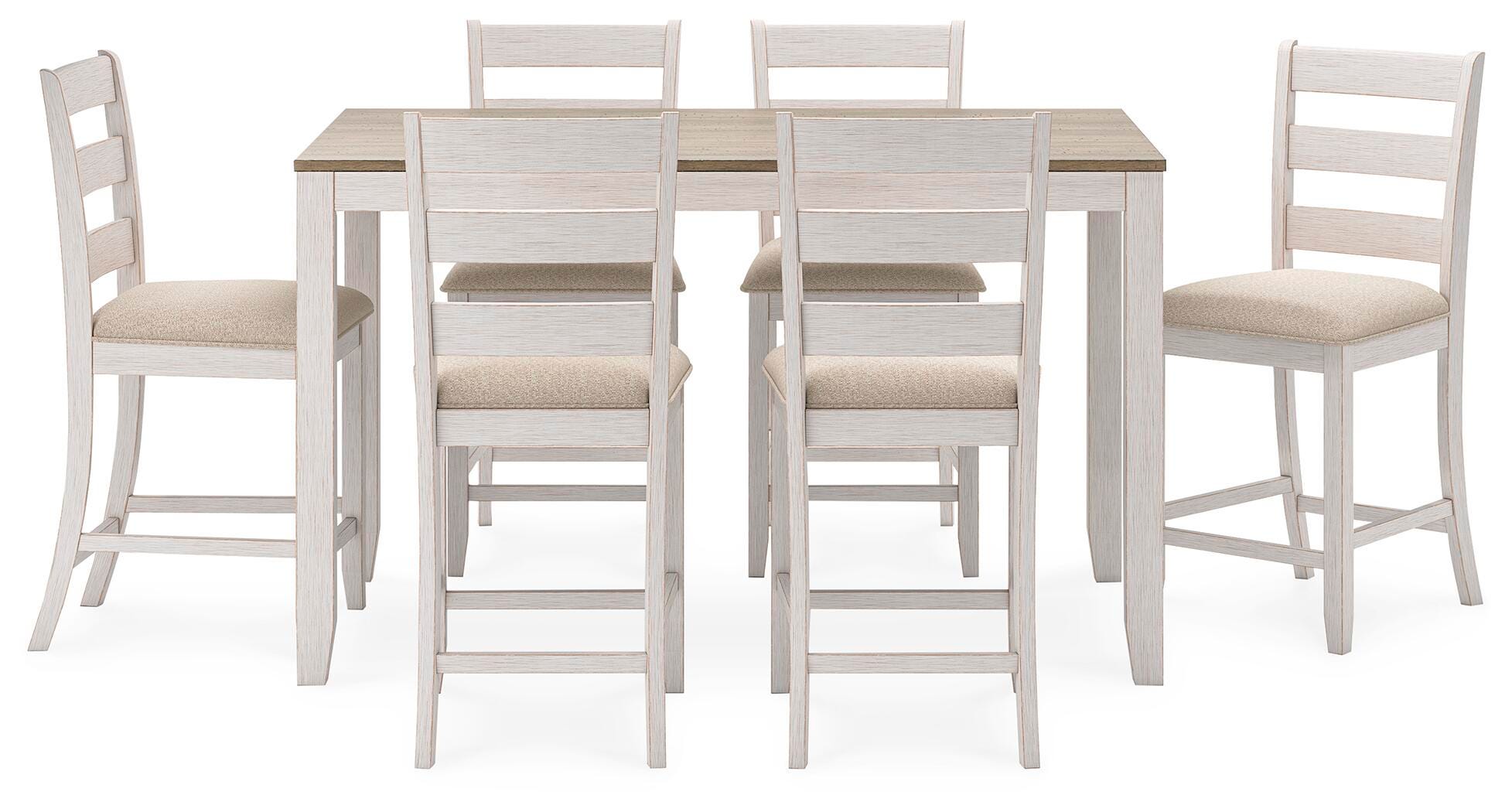 Skempton Counter Height Dining Table and 6 Bar Stools | Ashley