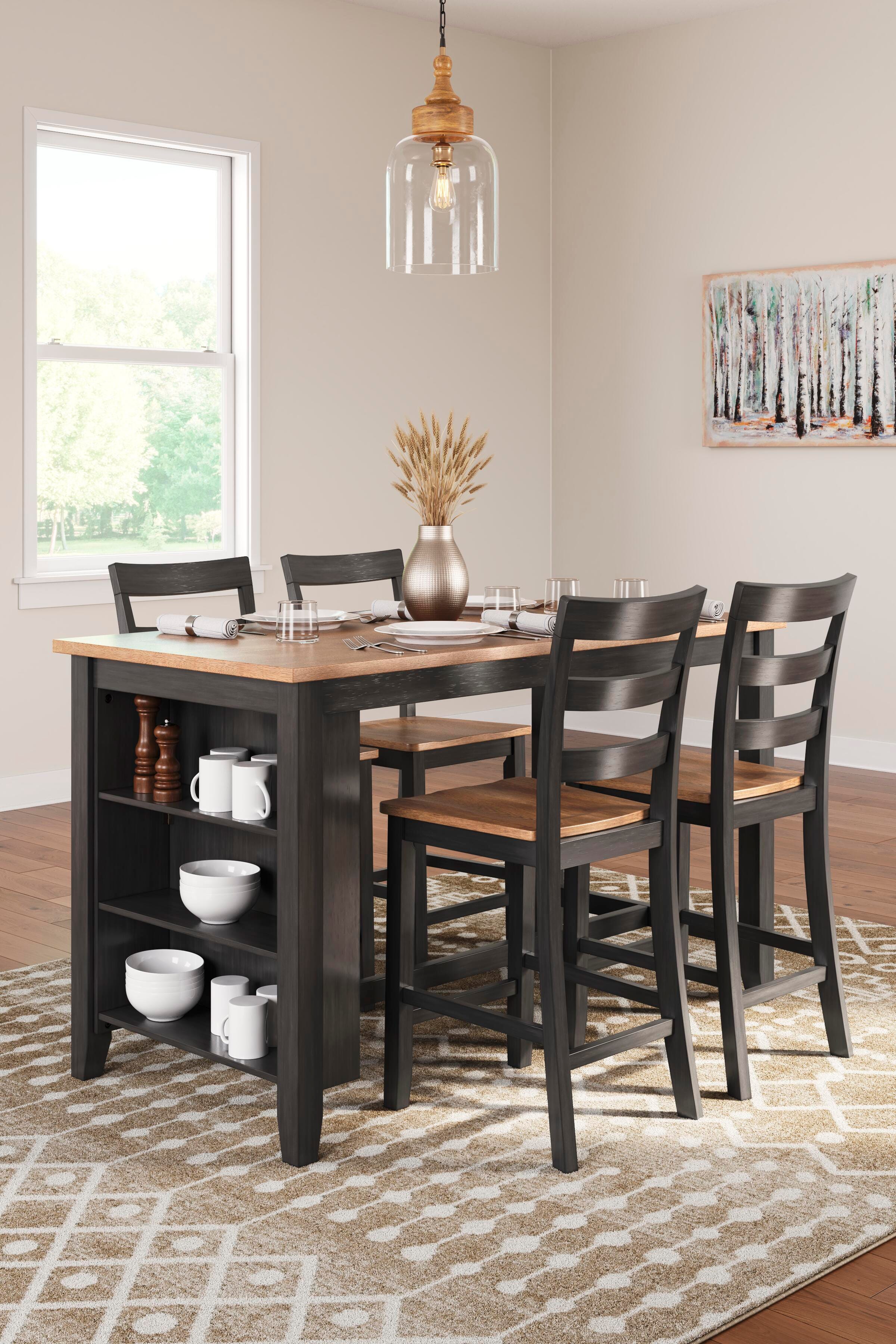 Gesthaven Counter Height Dining Table and 4 Barstools - image 1