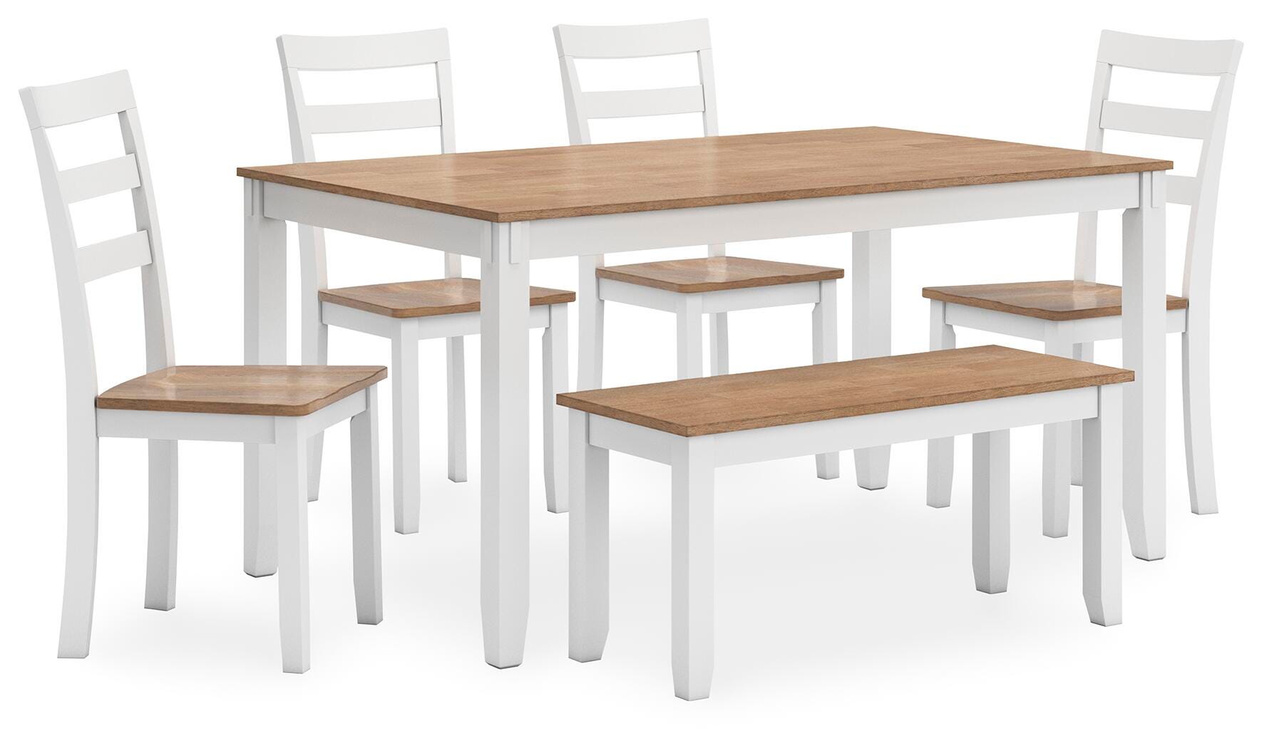 Gesthaven Dining Table with 4 Chairs and Bench (Set of 6) - image 2