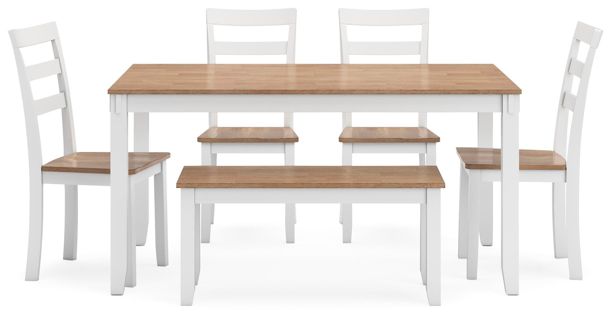 Gesthaven Dining Table with 4 Chairs and Bench (Set of 6) - image 7