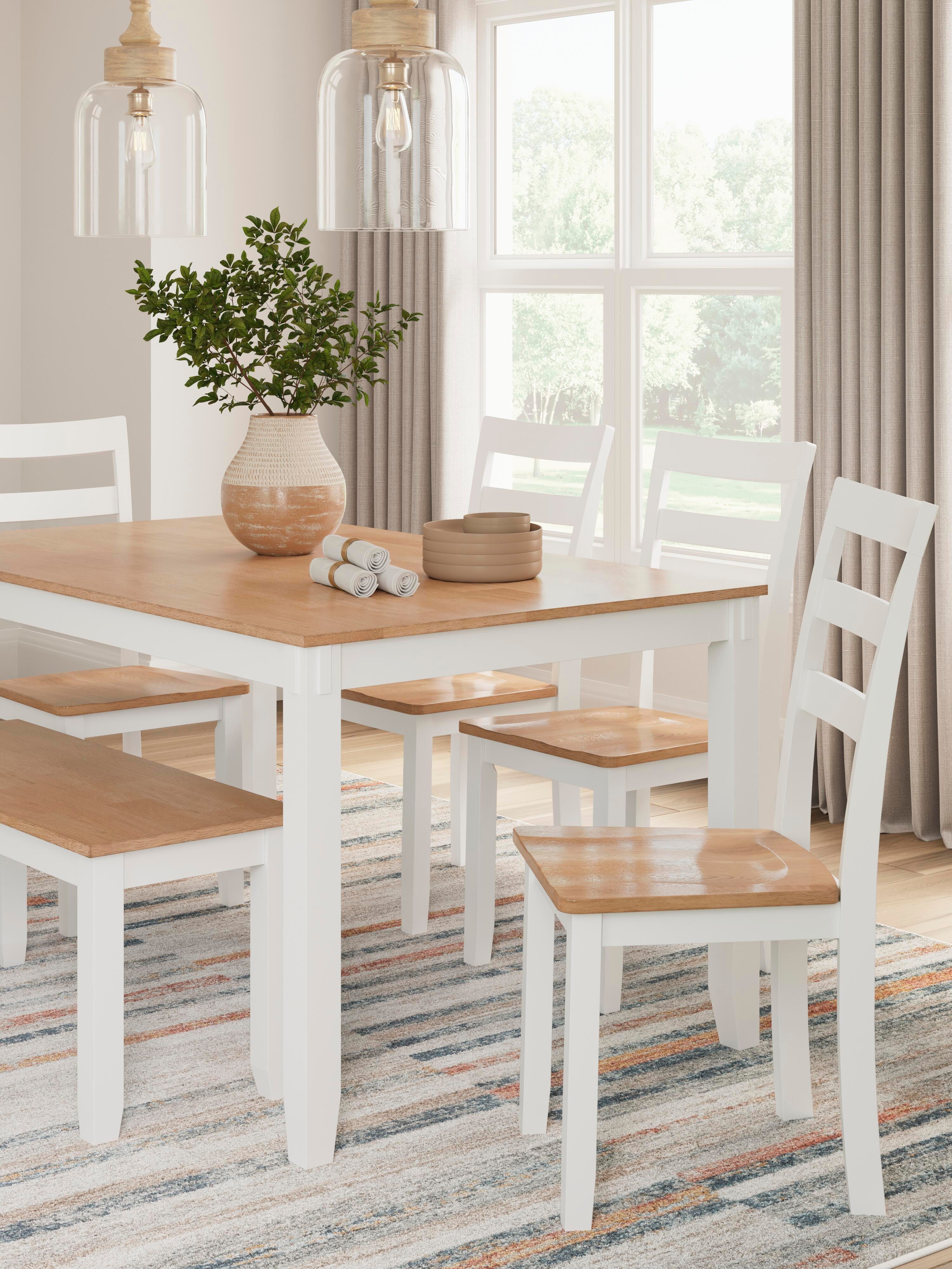 Gesthaven Dining Table with 4 Chairs and Bench (Set of 6) - image 6