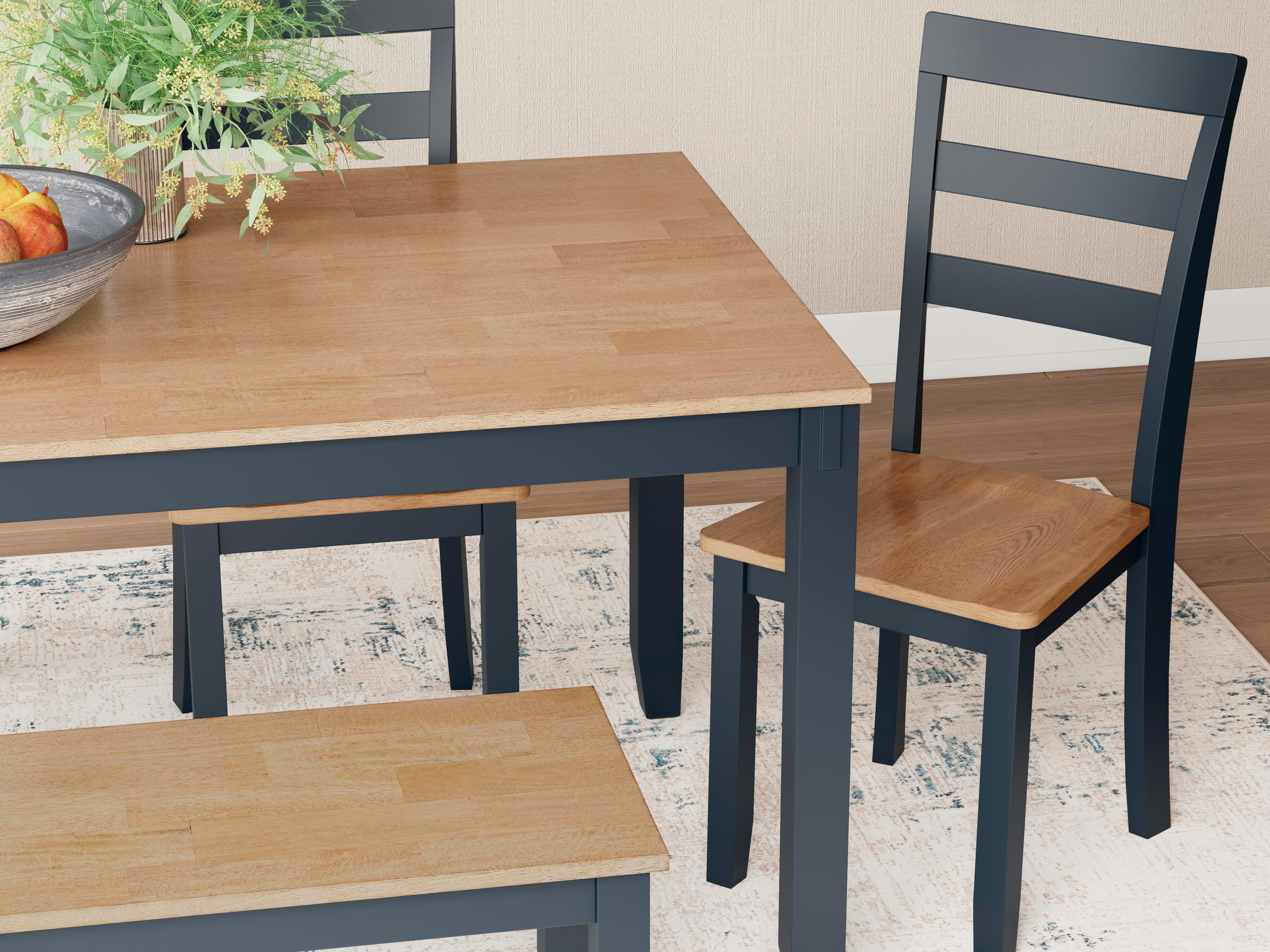 Mesa de comedor Gesthaven con 4 sillas y banco (juego de 6) - image 6