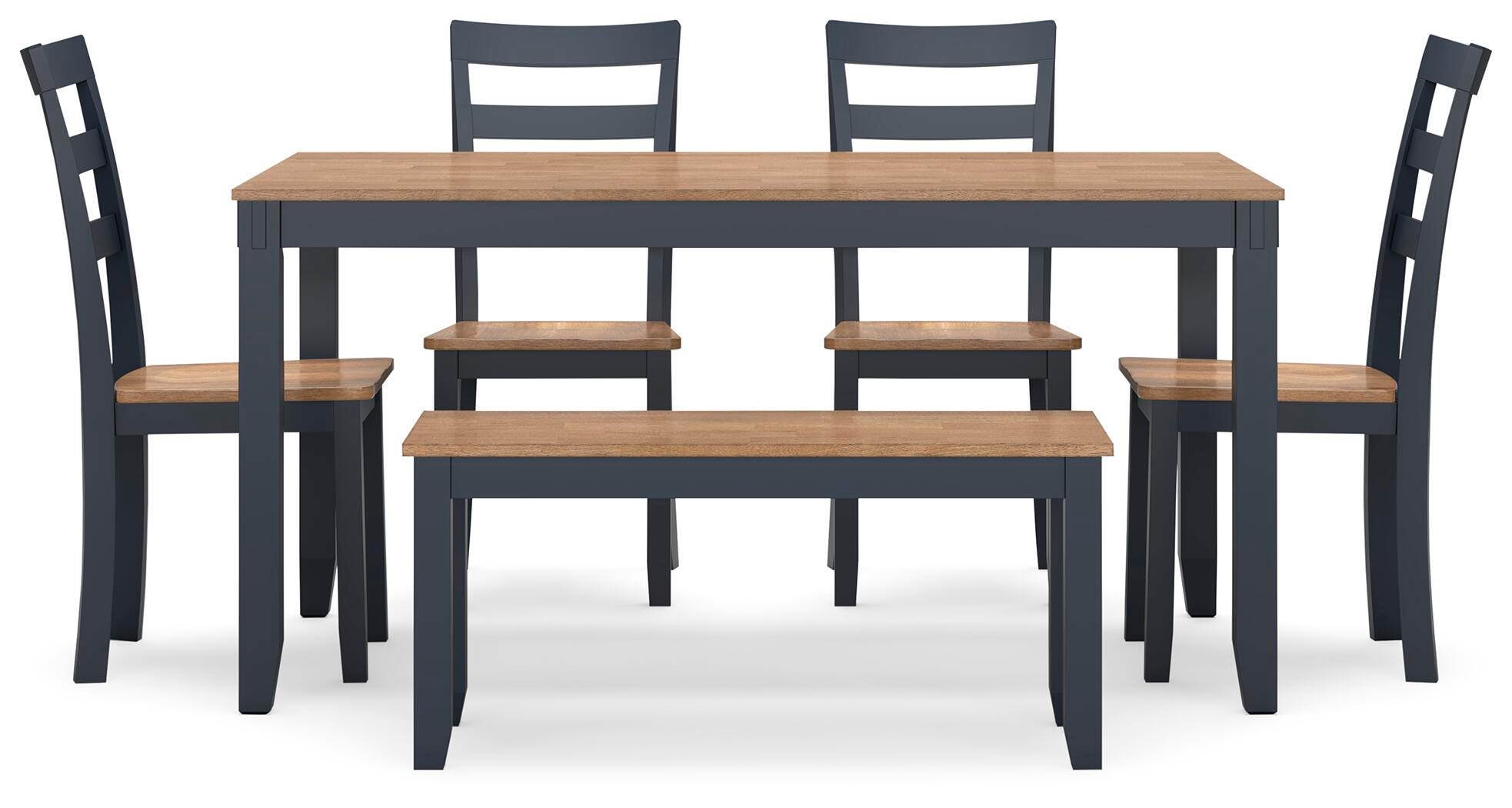 Gesthaven Dining Table with 4 Chairs and Bench (Set of 6) - image 2
