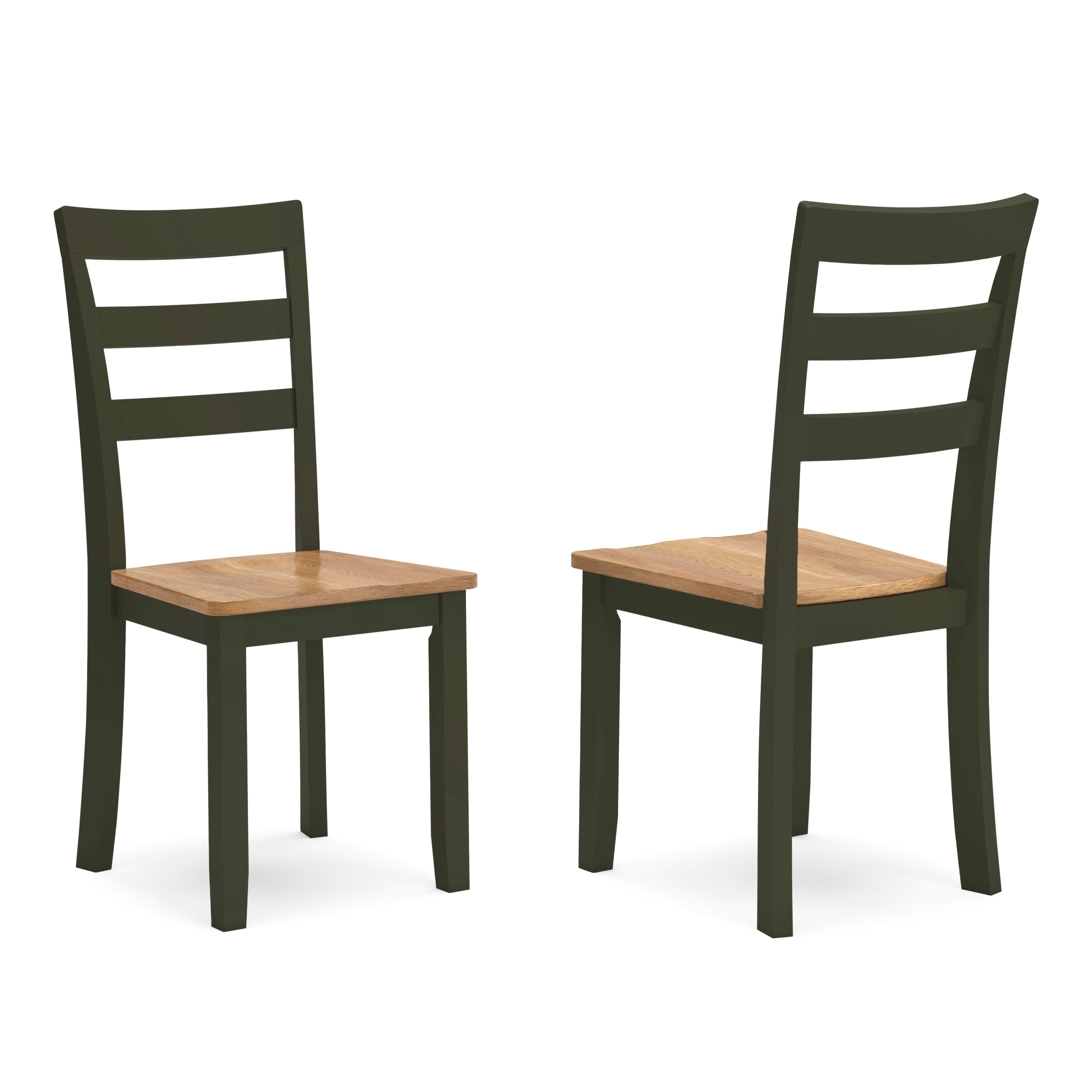 Gesthaven Dining Table and 2 Chairs, Natural/Green, large
