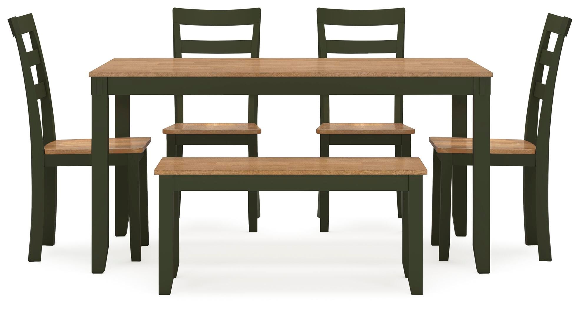 Gesthaven Dining Table with 4 Chairs and Bench (Set of 6) - image 3