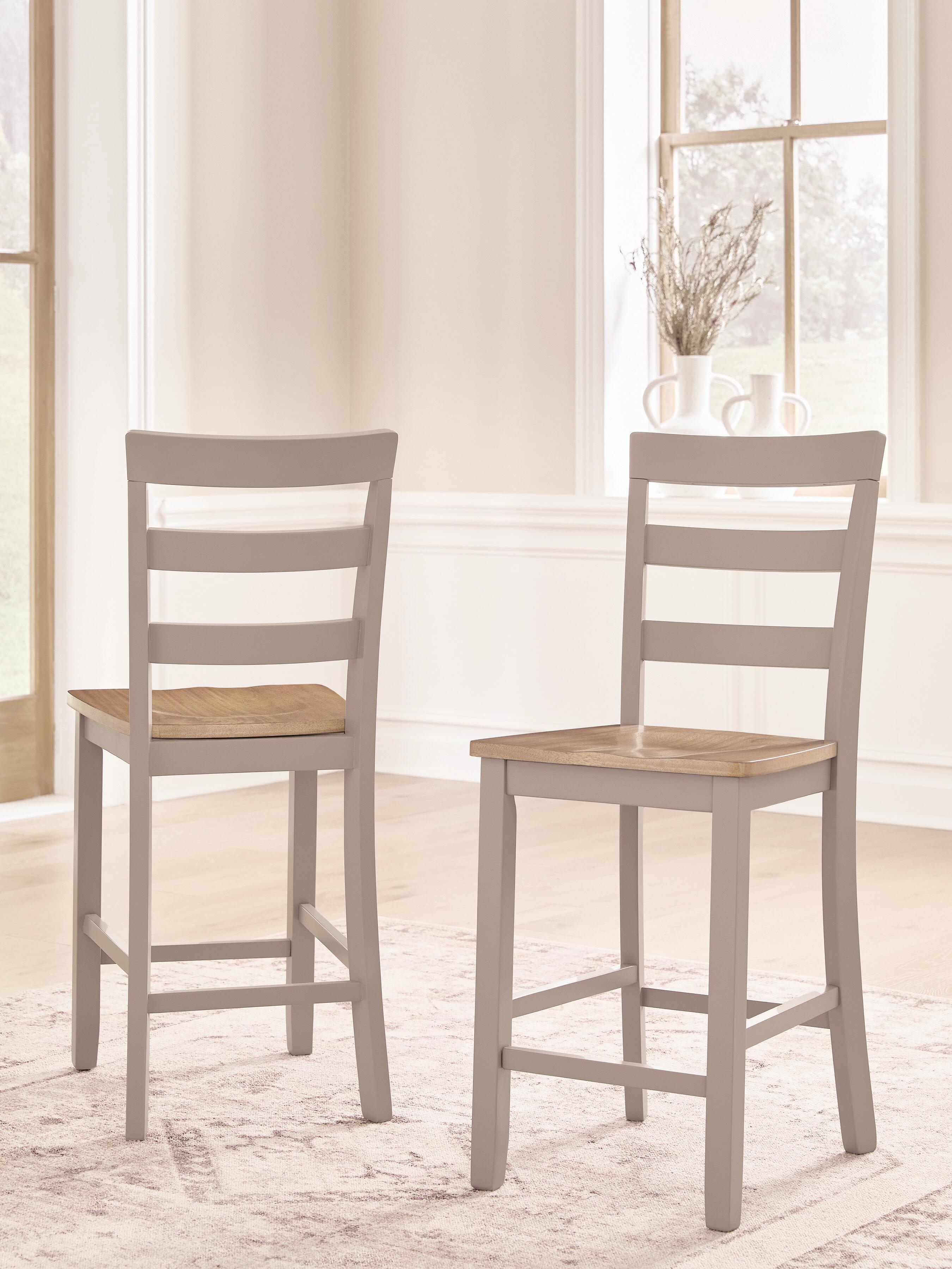Gesthaven Counter Height Barstool, Natural/Gray, rollover