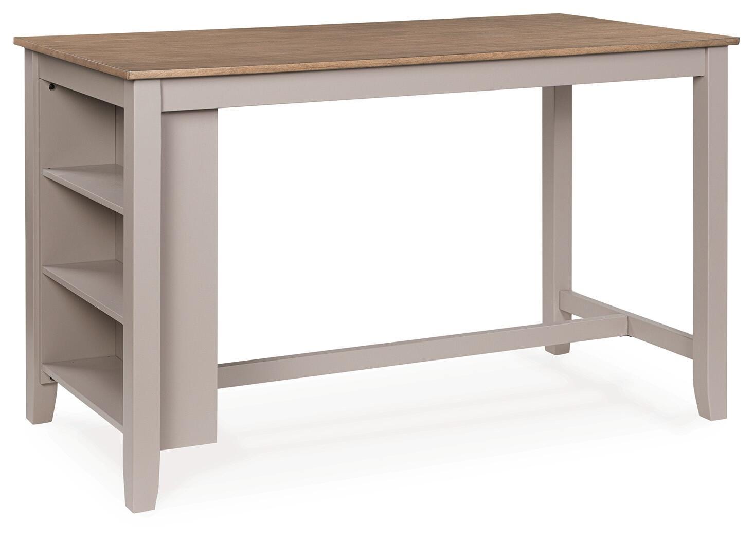 Gesthaven Counter Height Dining Table, Natural/Gray, large