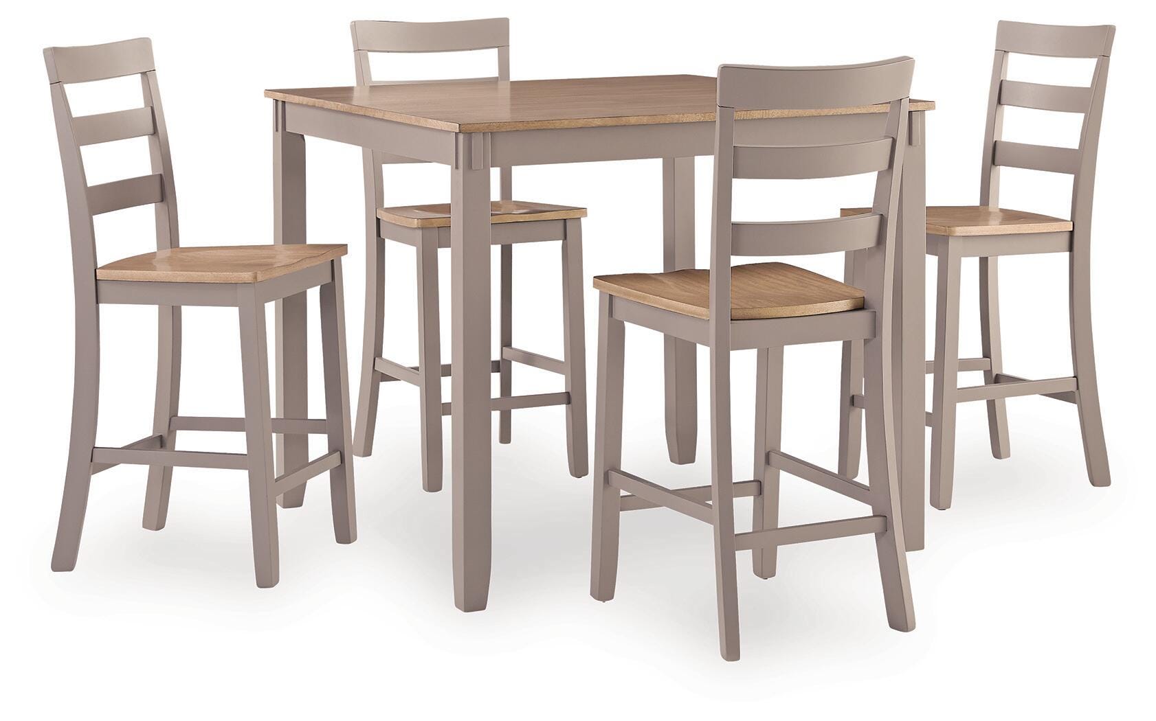 Gesthaven Counter Height Dining Table, Natural/Gray, large