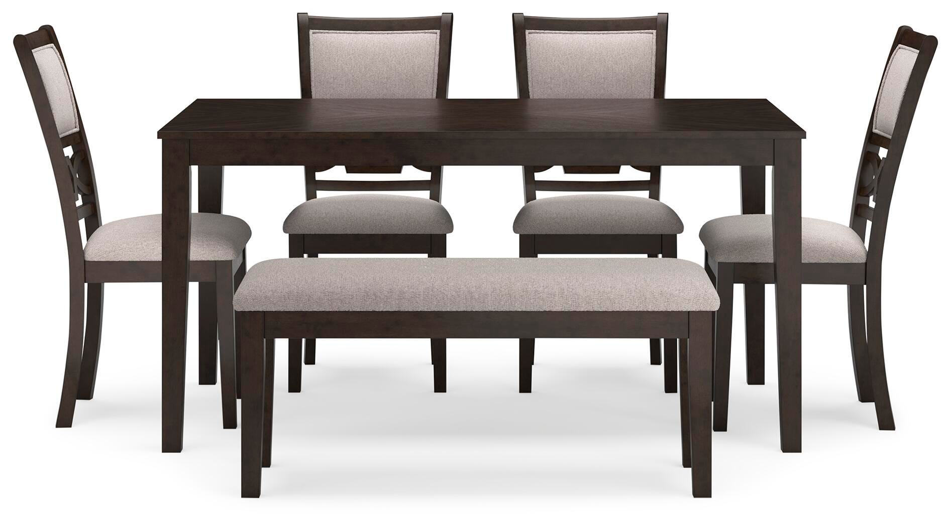 Langwest Dining Table and 4 Chairs and Bench (Set of 6) - image 3