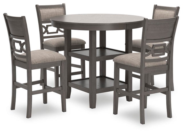 Wrenning Counter Height Dining Table and 4 Bar Stools