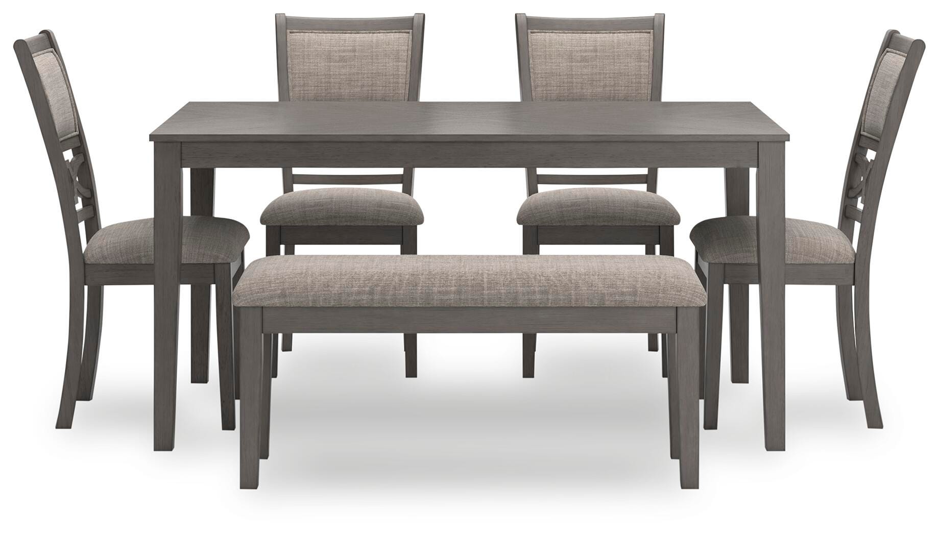 Mesa de comedor y 4 sillas y banco Wrenning (Juego de 6) - image 3
