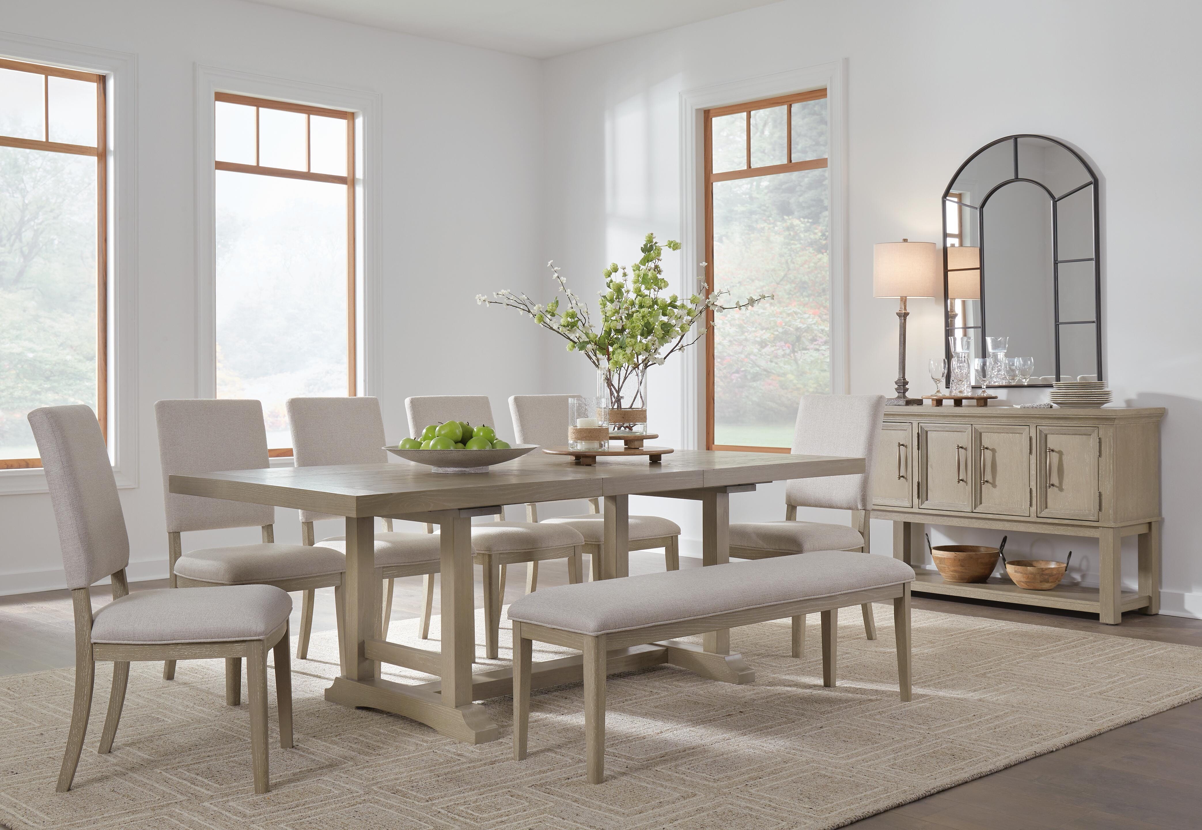Vallardia Dining Table, 6 Chairs and Bench - image 1