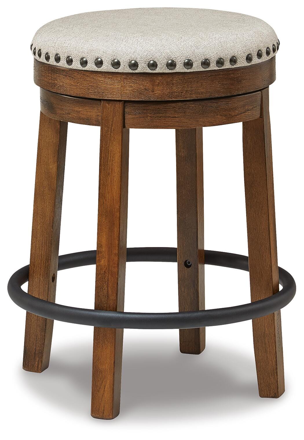 Valebeck Counter Height Stool, Brown/Black, large