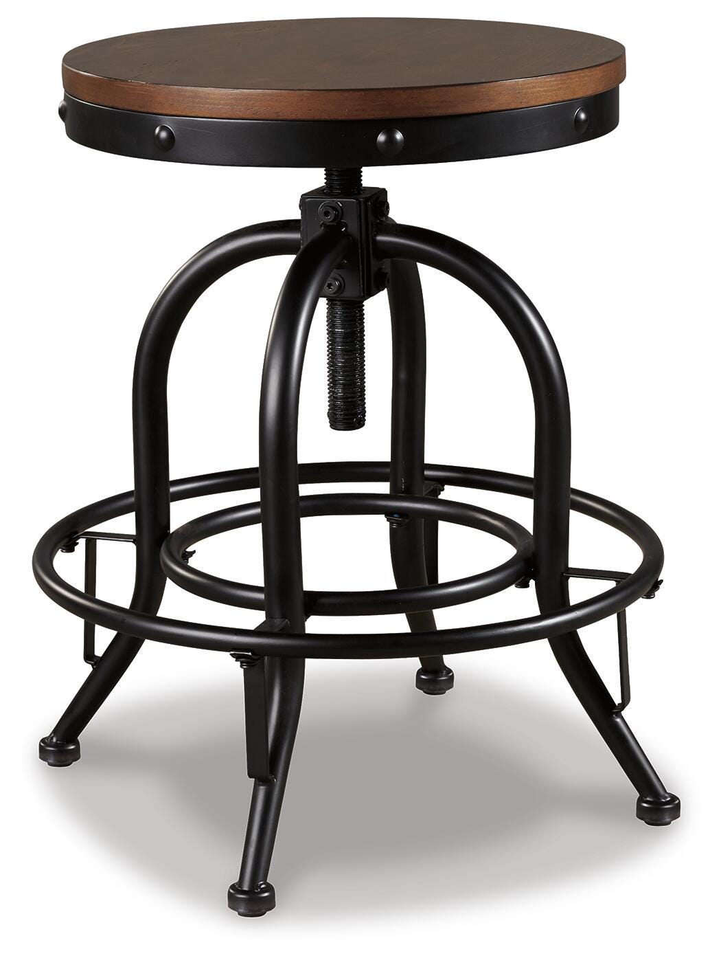 Valebeck Counter Height Bar Stool, Brown/Black, large