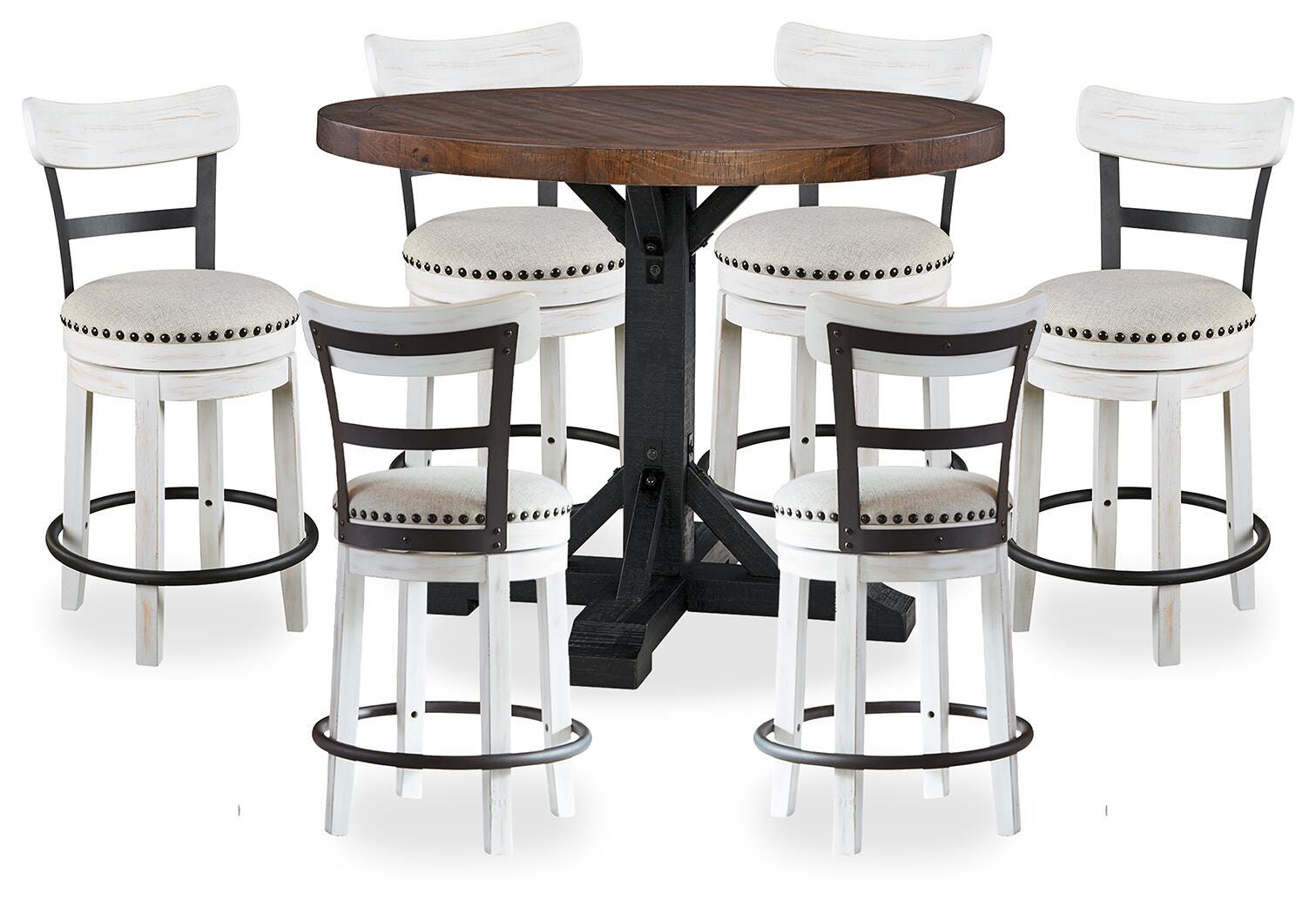 Mesa de comedor a la altura del mostrador y 6 taburetes de bar Valebeck - image 1
