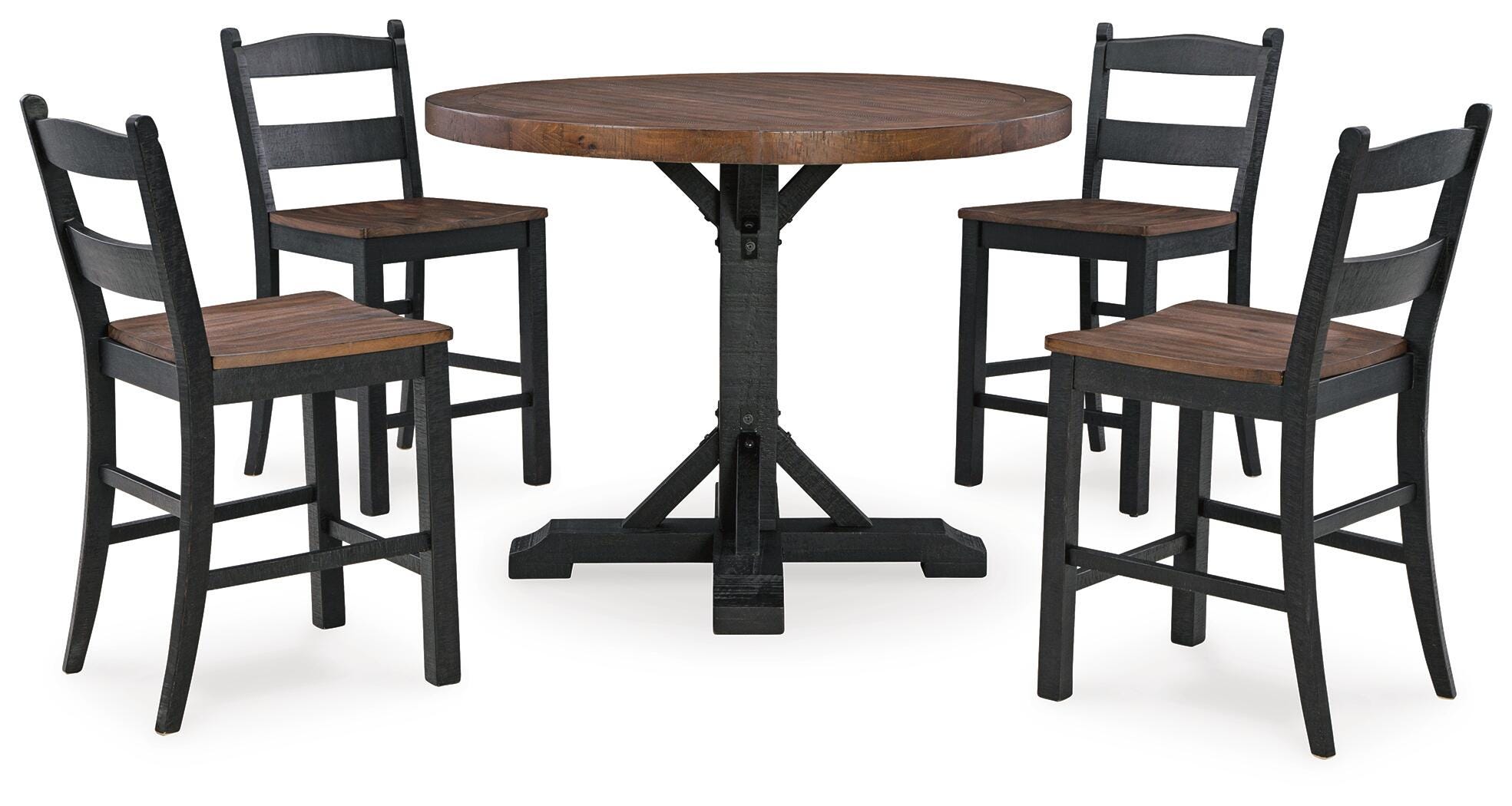 Mesa de comedor de altura de mostrador y 4 taburetes de bar Valebeck - image 2