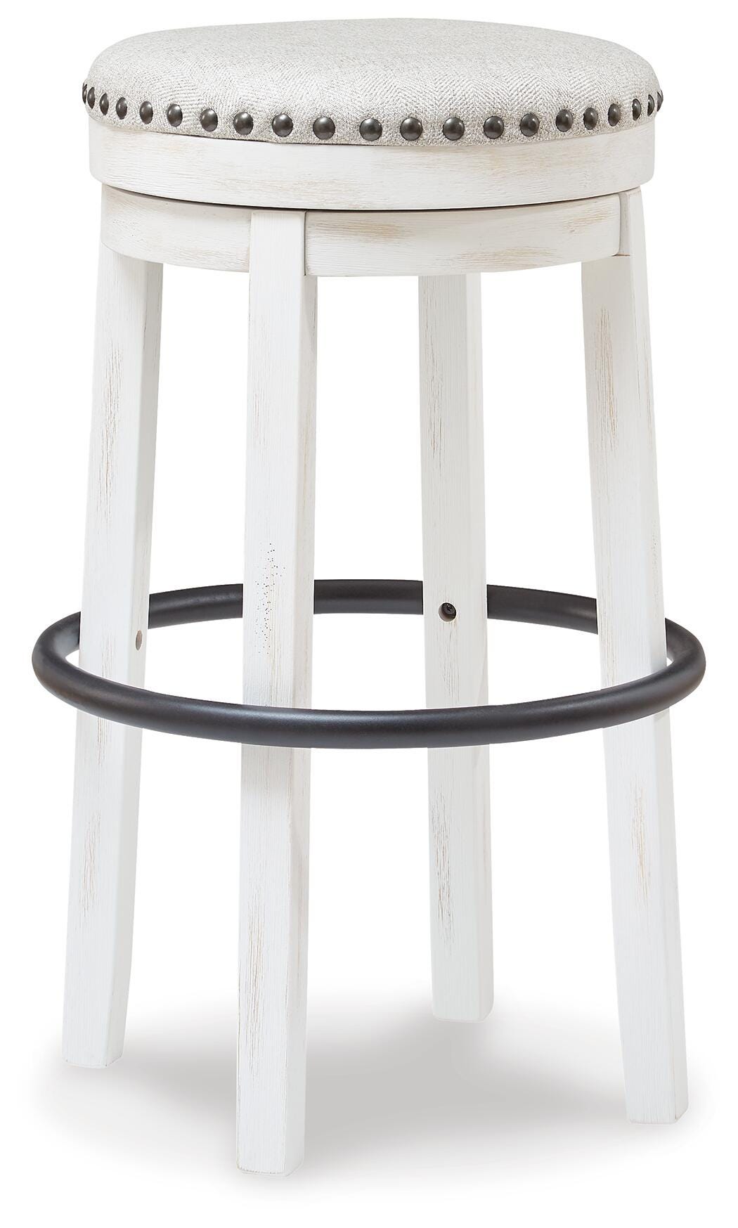 Valebeck Bar Height Stool, White/Black, large