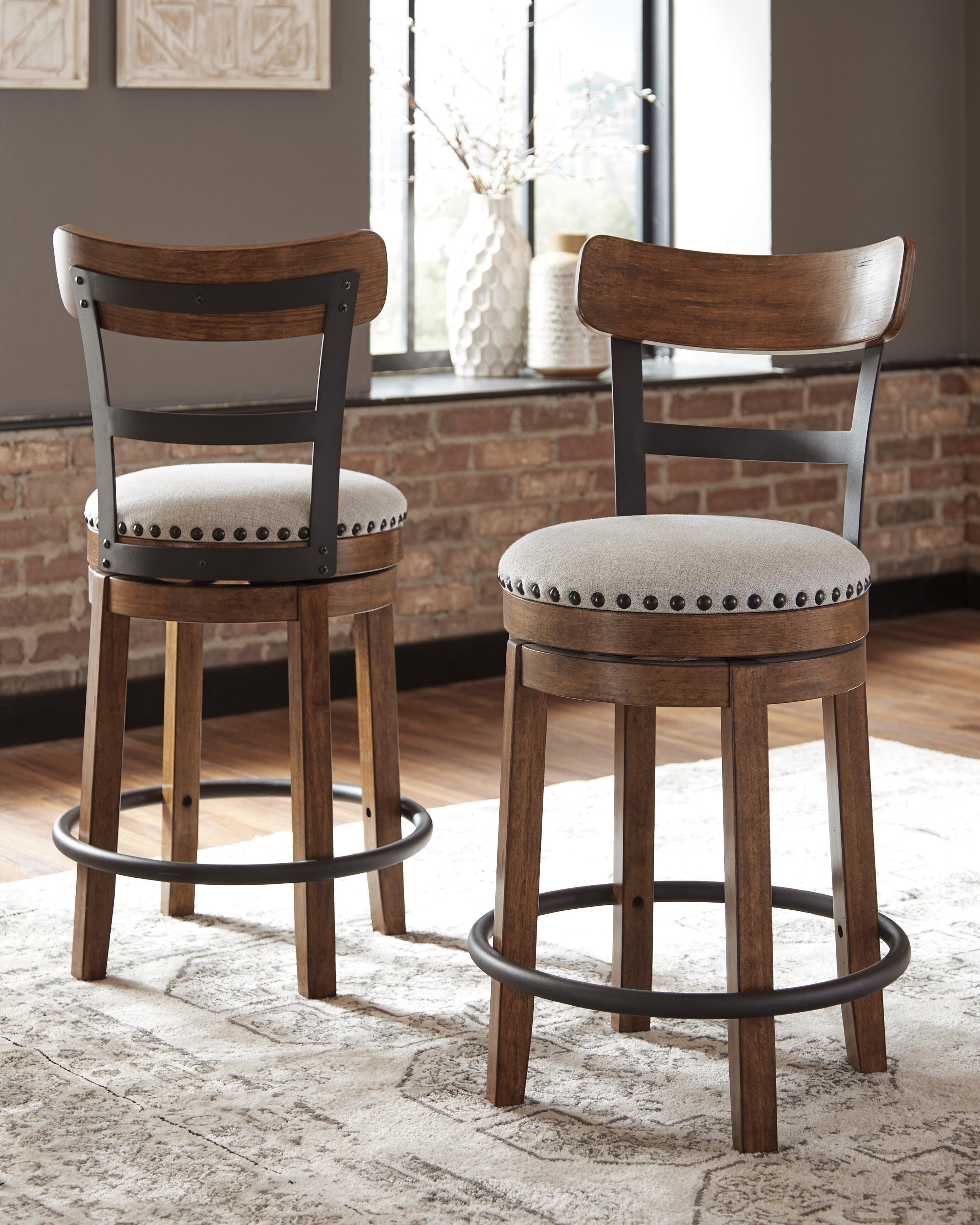 Valebeck Counter Height Bar Stool, Brown, large