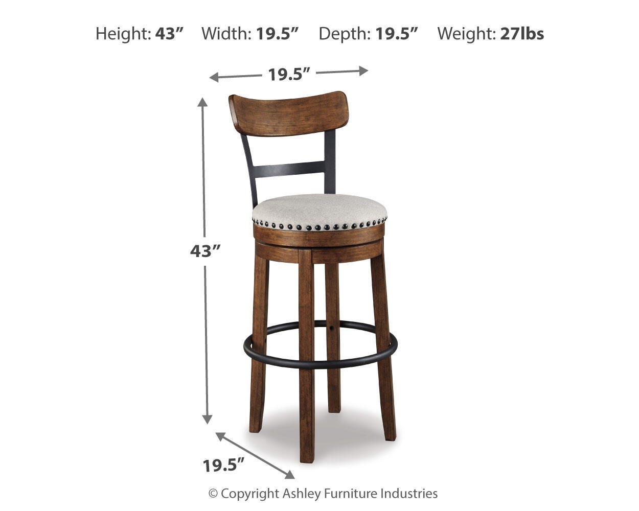 Valebeck Bar Height Bar Stool - image 3