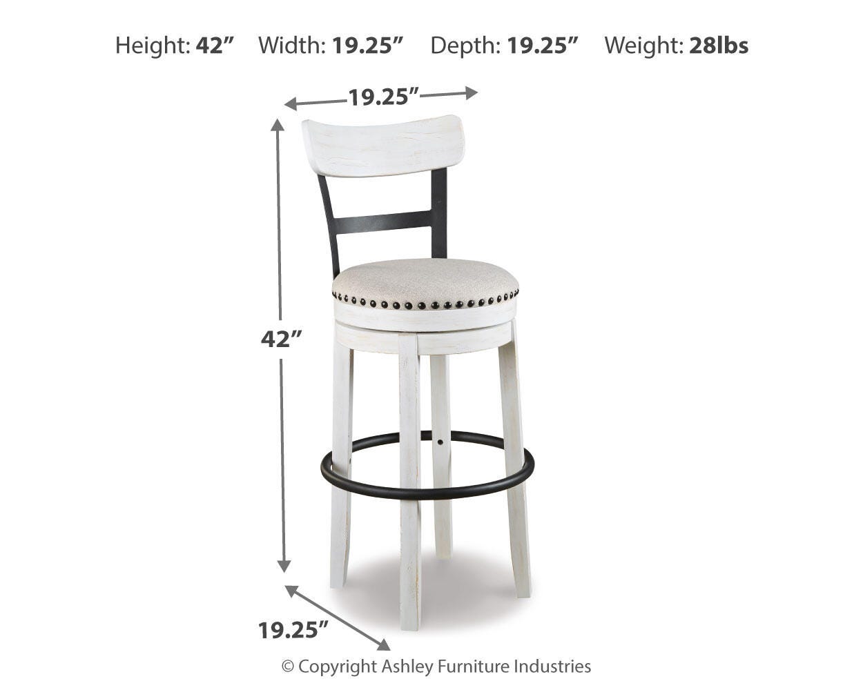 Valebeck Bar Height Bar Stool - image 4