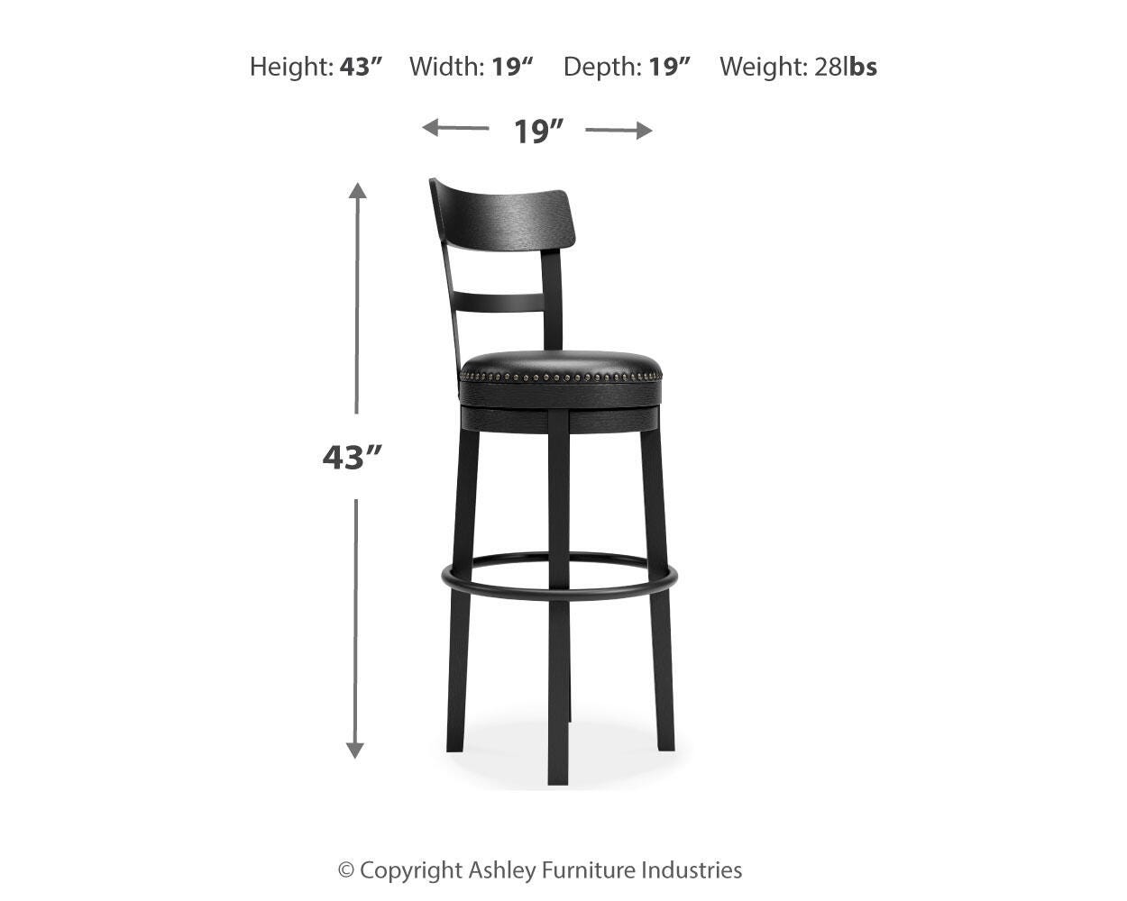 Valebeck Bar Height Bar Stool - image 4