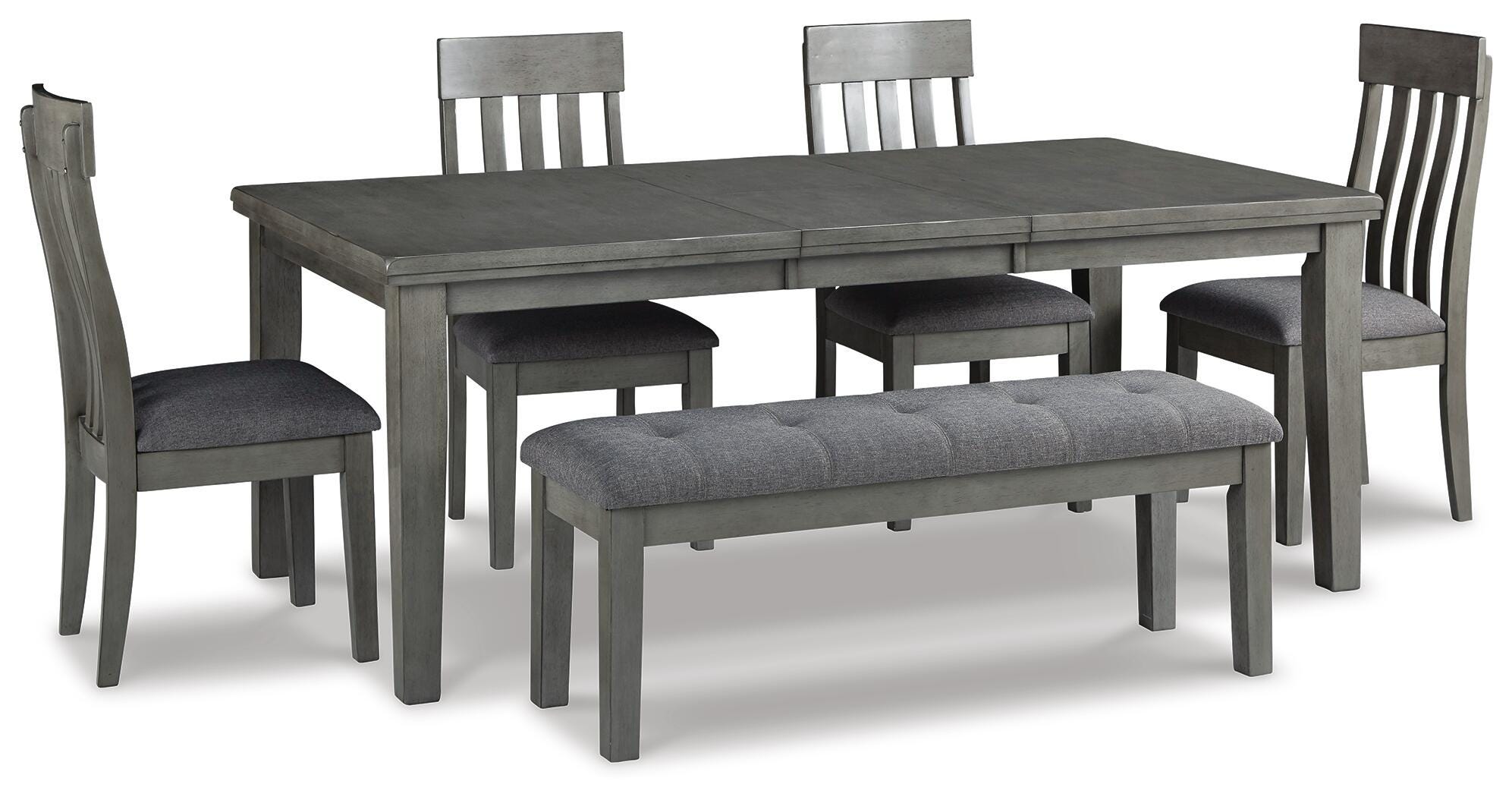 Mesa de comedor Hallanden, 4 sillas y banco - image 2