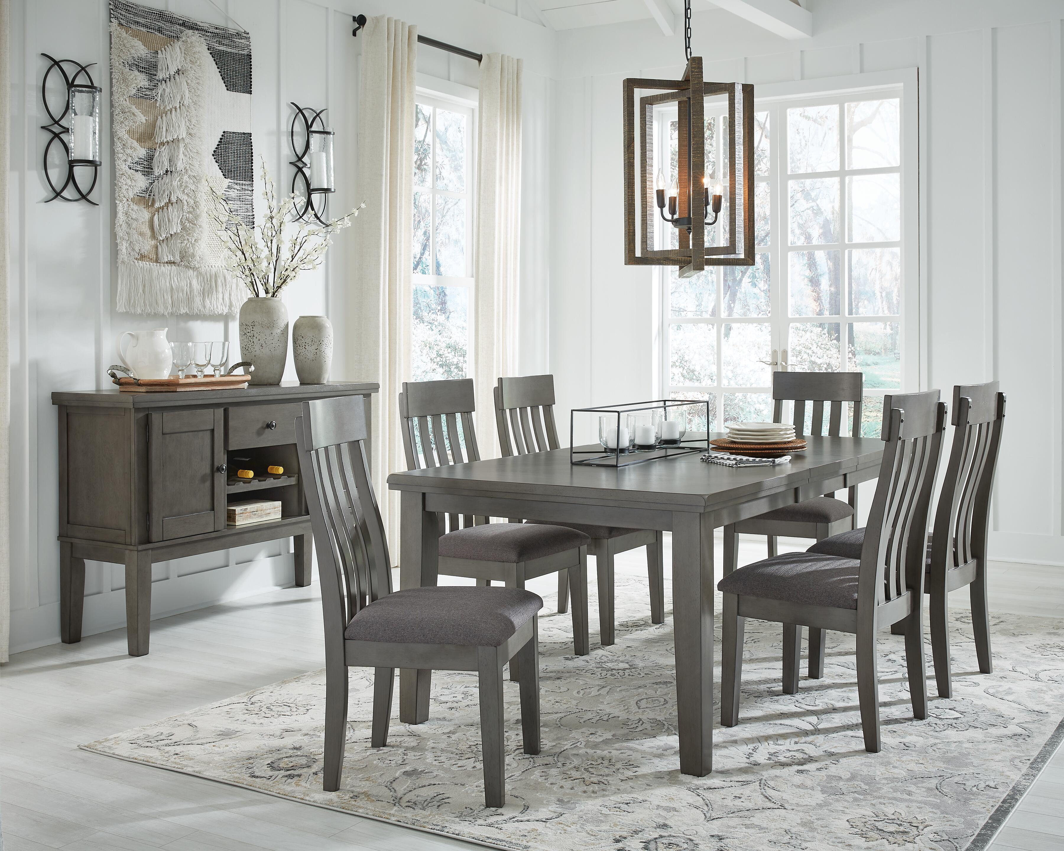 Hallanden Dining Table, 6 Chairs and Server - image 1