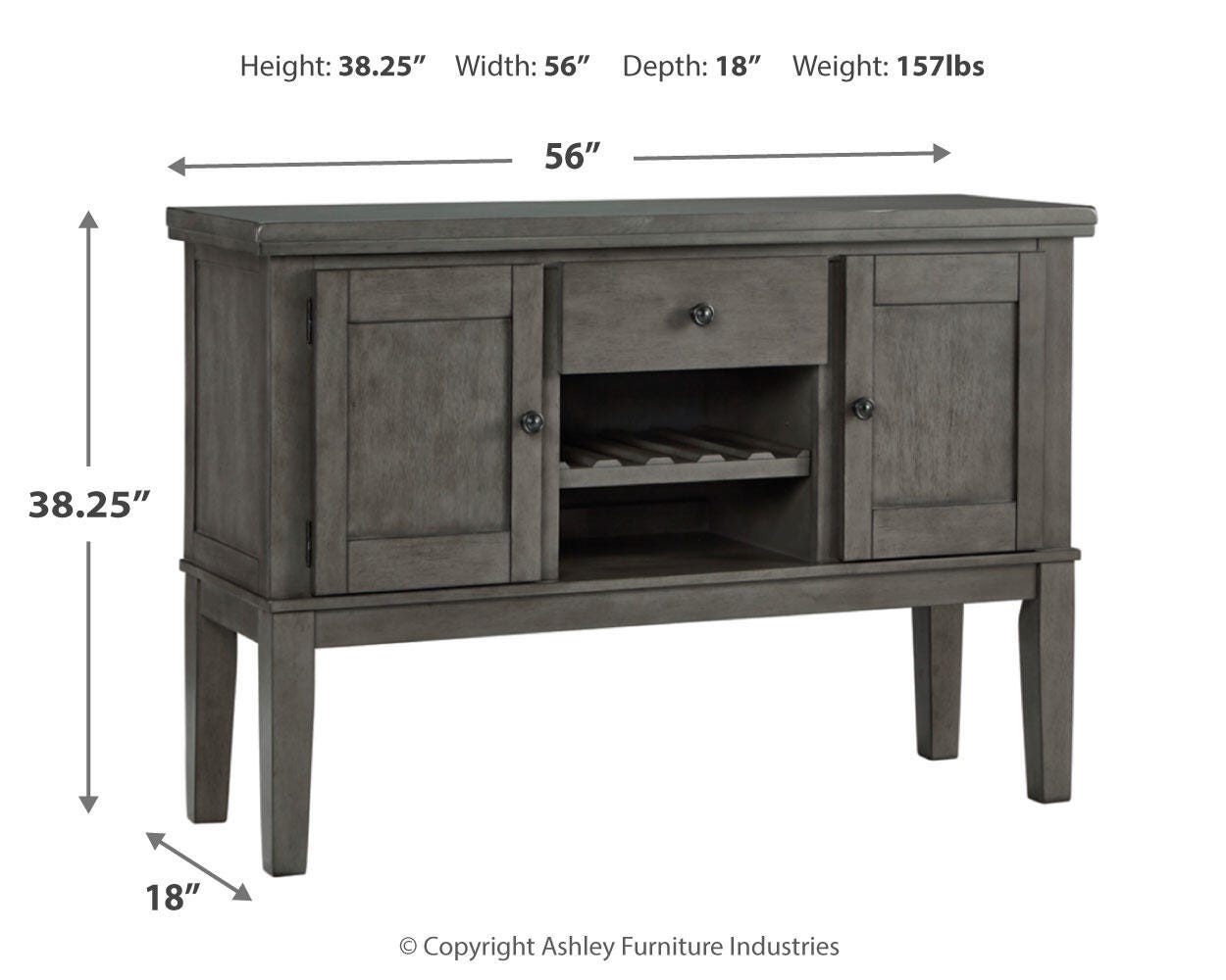 Mesa de comedor, 6 sillas y aparador Hallanden - image 17