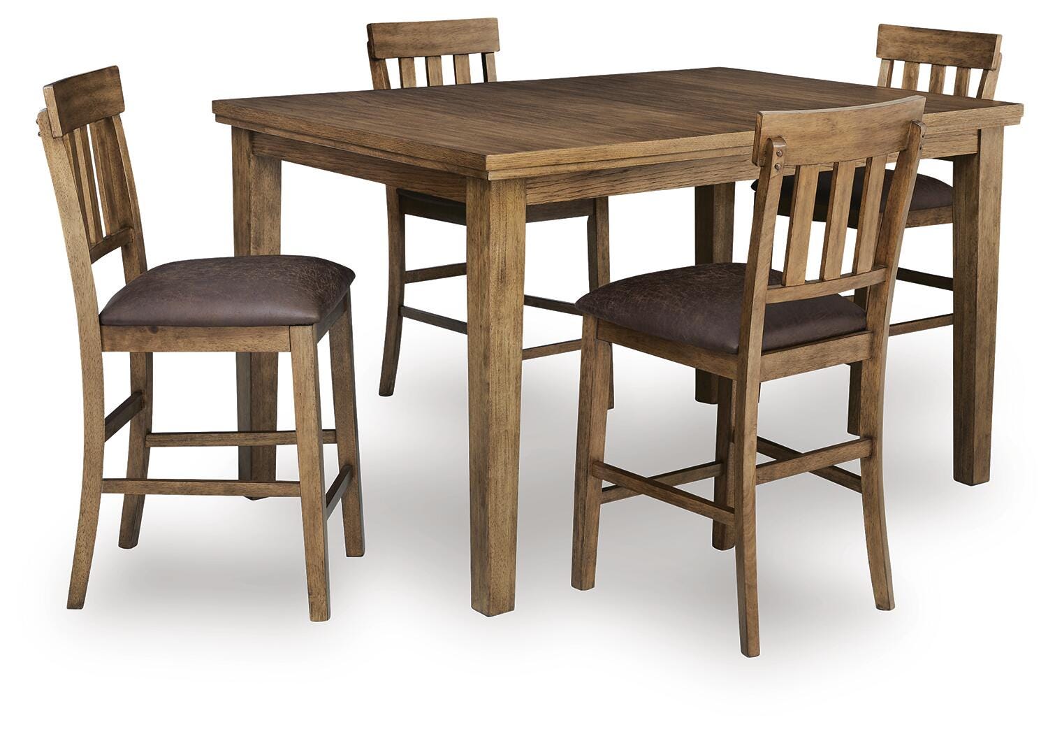 Urbinforte Counter Height Extension Dining Table and 4 Barstools - image 2