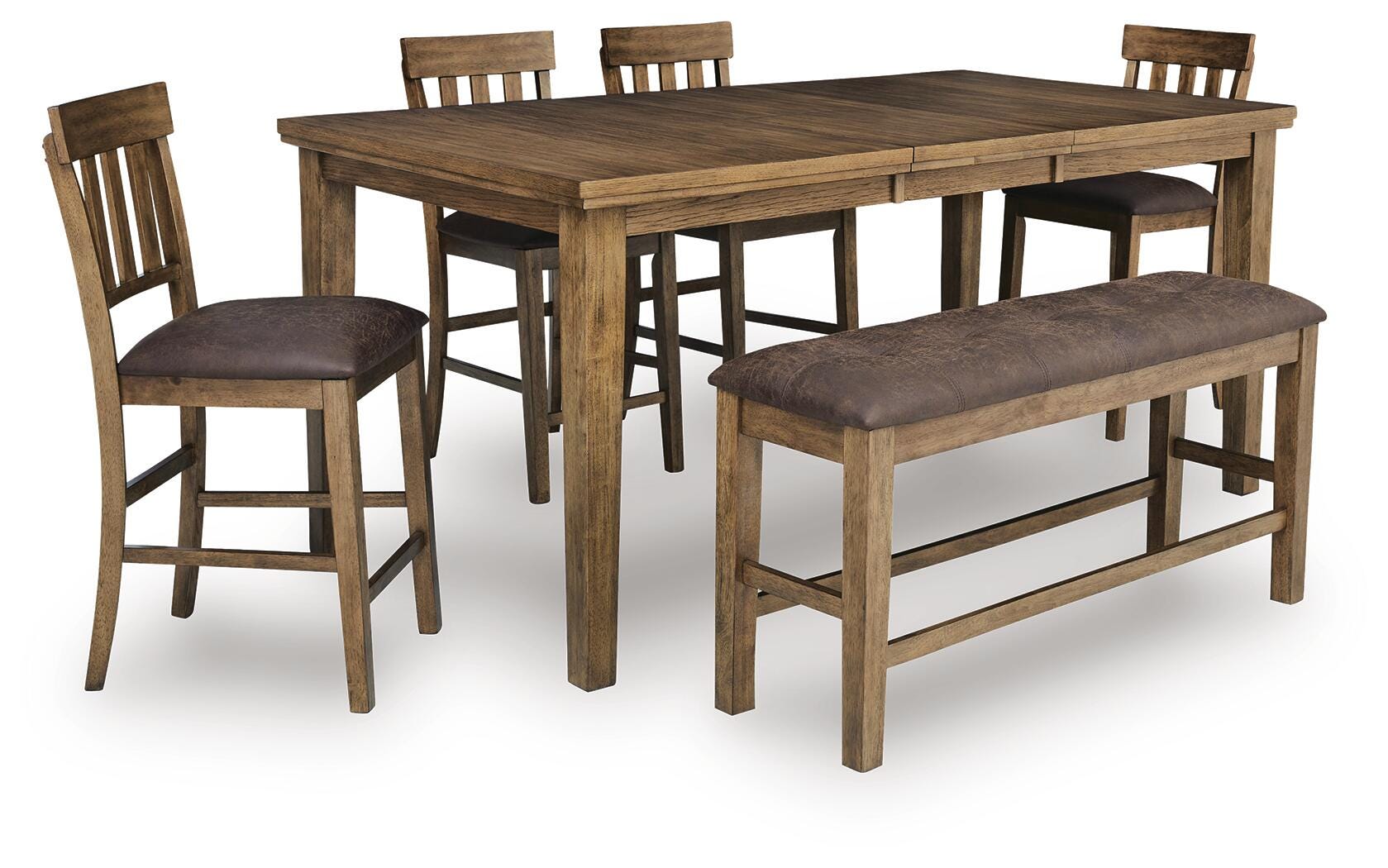 Broxtyn Counter Height Dining Table and 4 Barstools and Bench