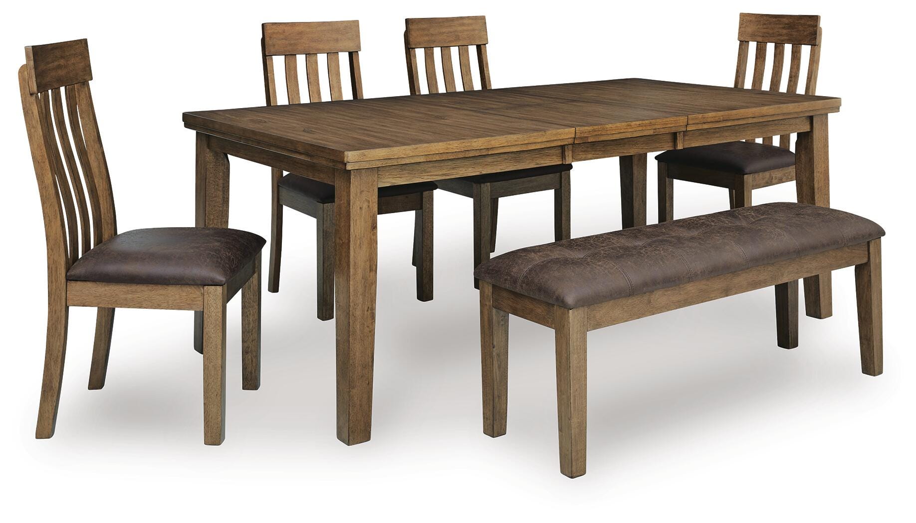 Broxtyn Dining Table and 4 Chairs and Bench