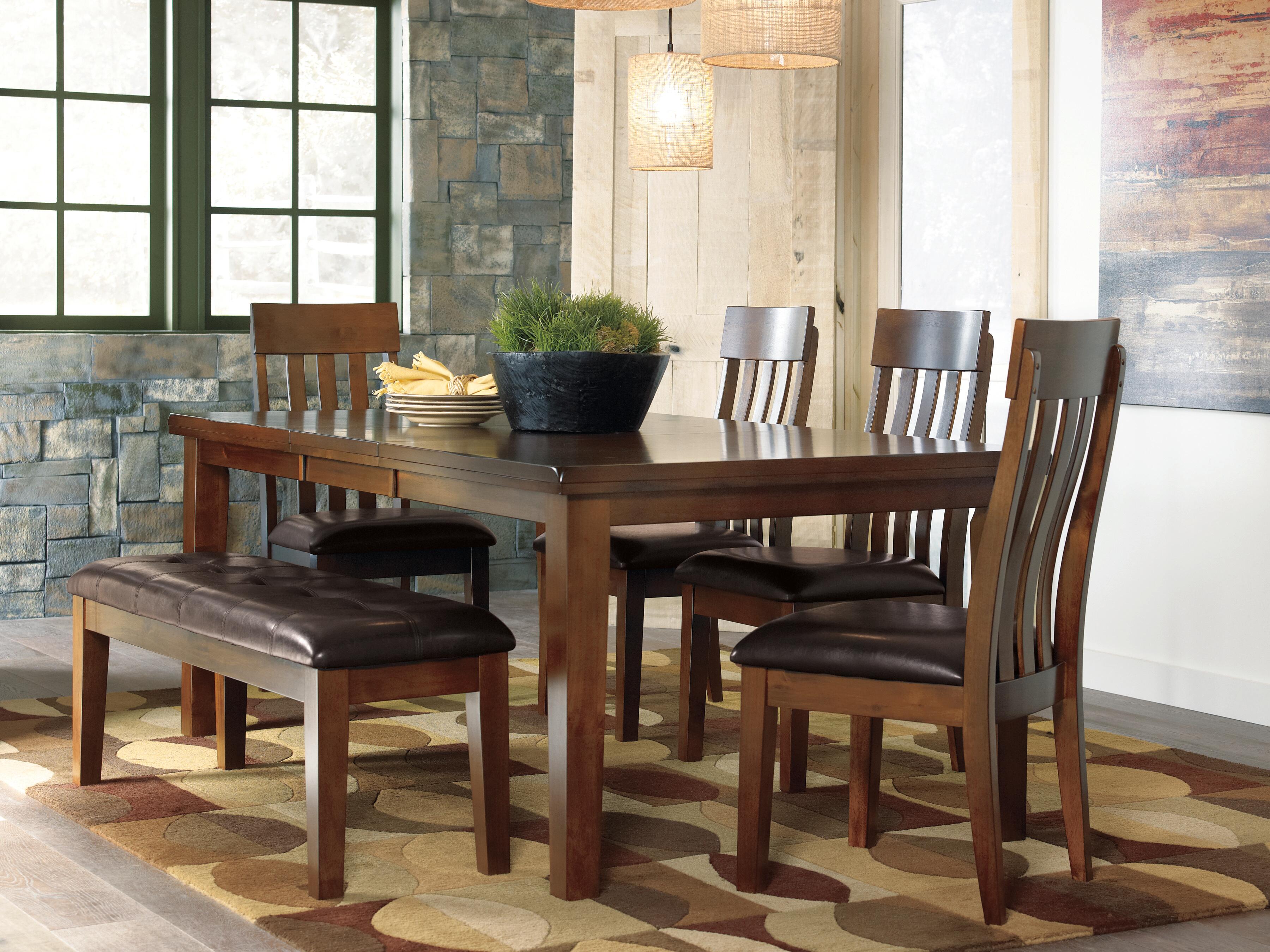 Ralene Dining Table and 4 Chairs and Bench, , rollover