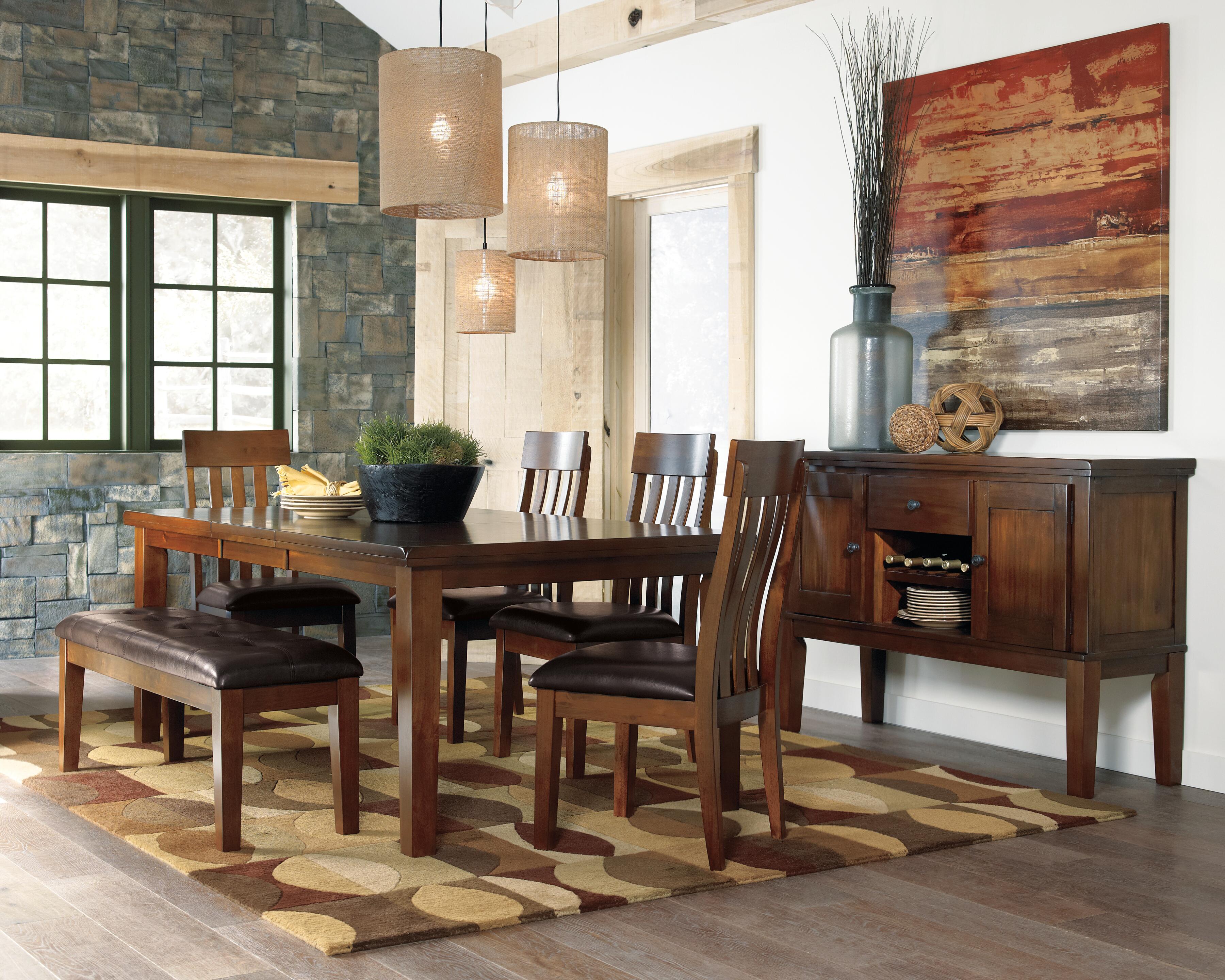 Ralene Dining Extension Table, Medium Brown, large
