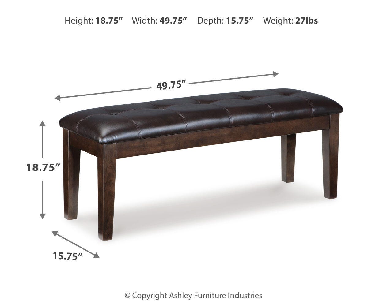 Haddigan Dimensions