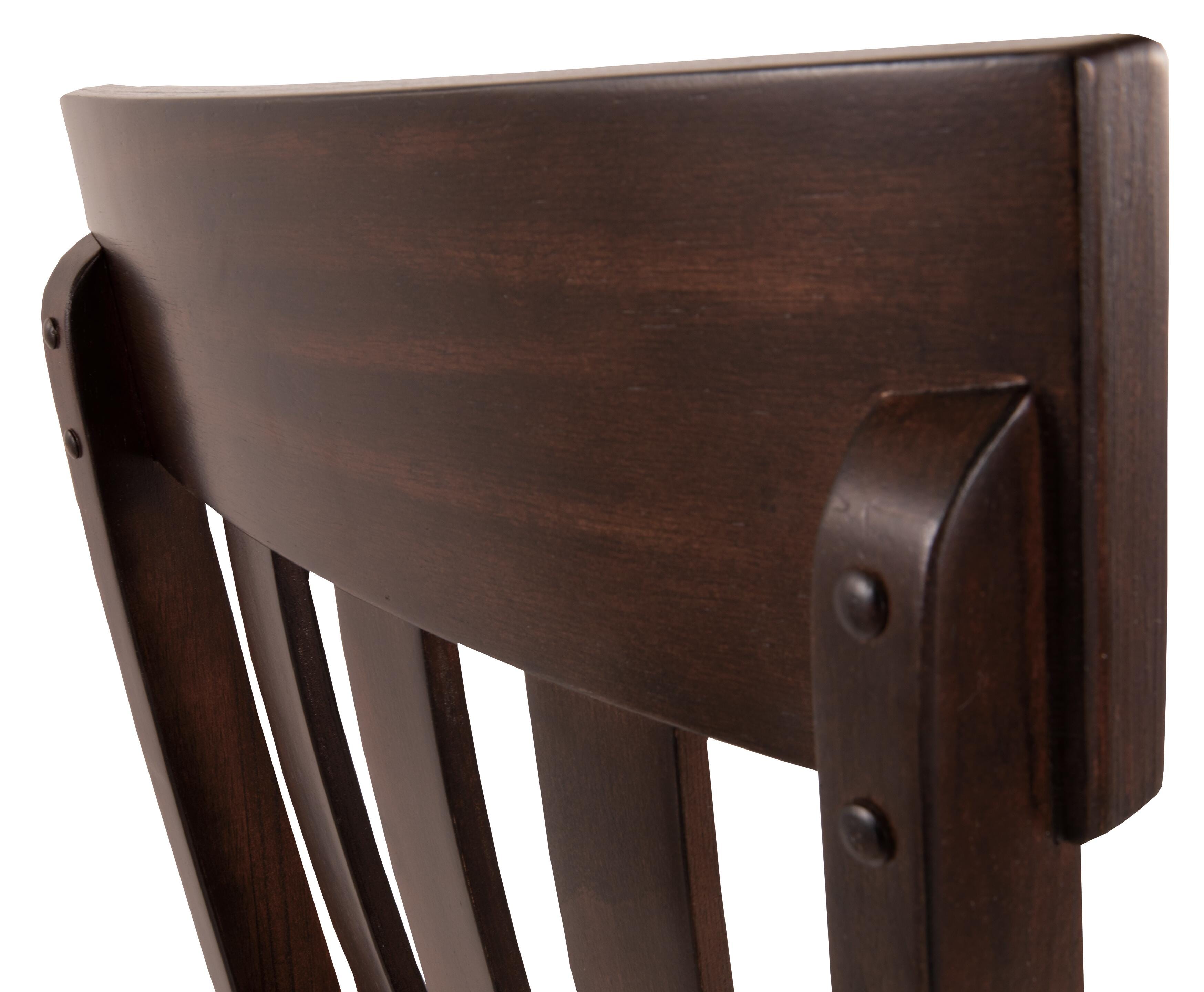 Haddigan Dining Table and 4 Chairs, Dark Brown, large