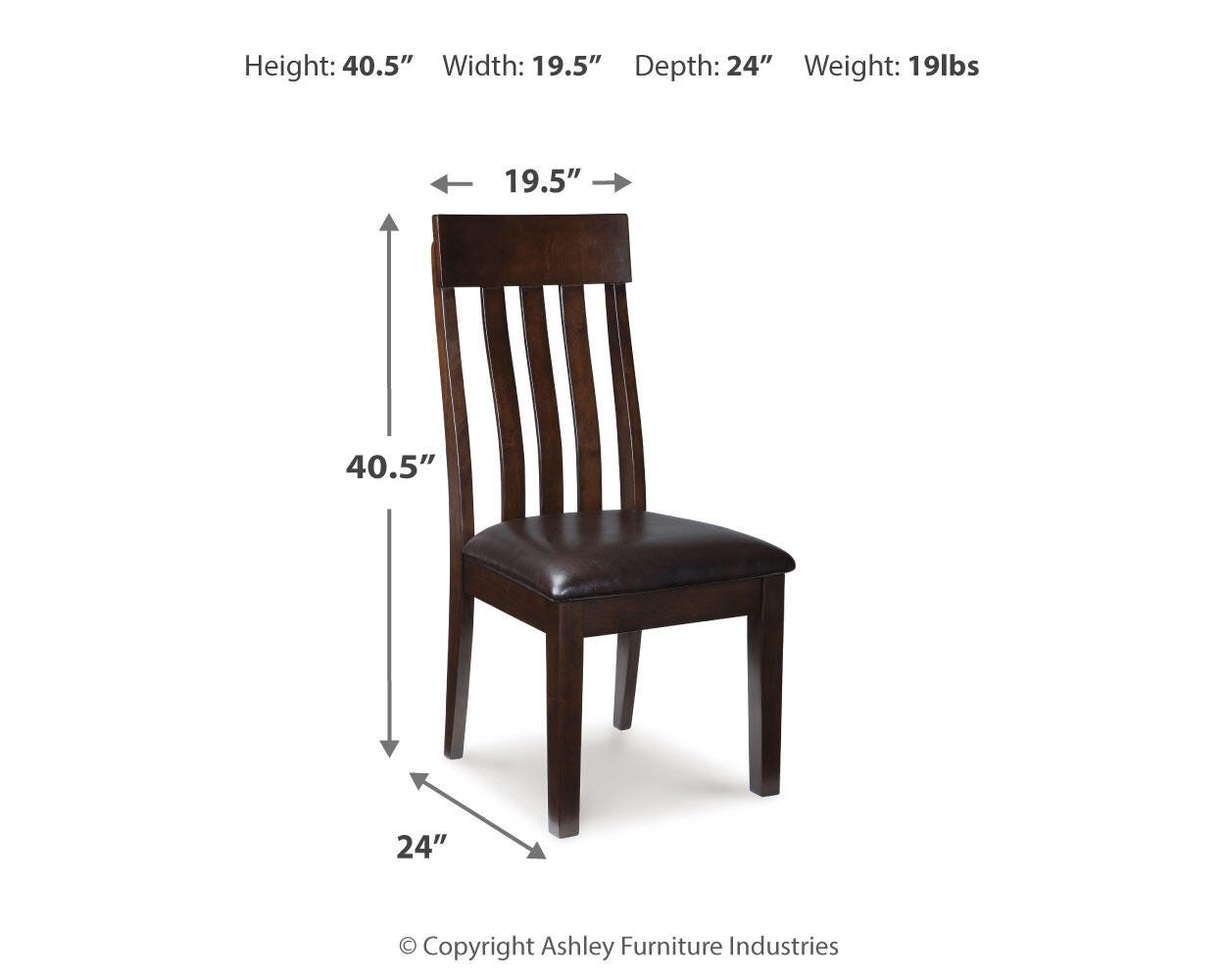 Haddigan Dimensions