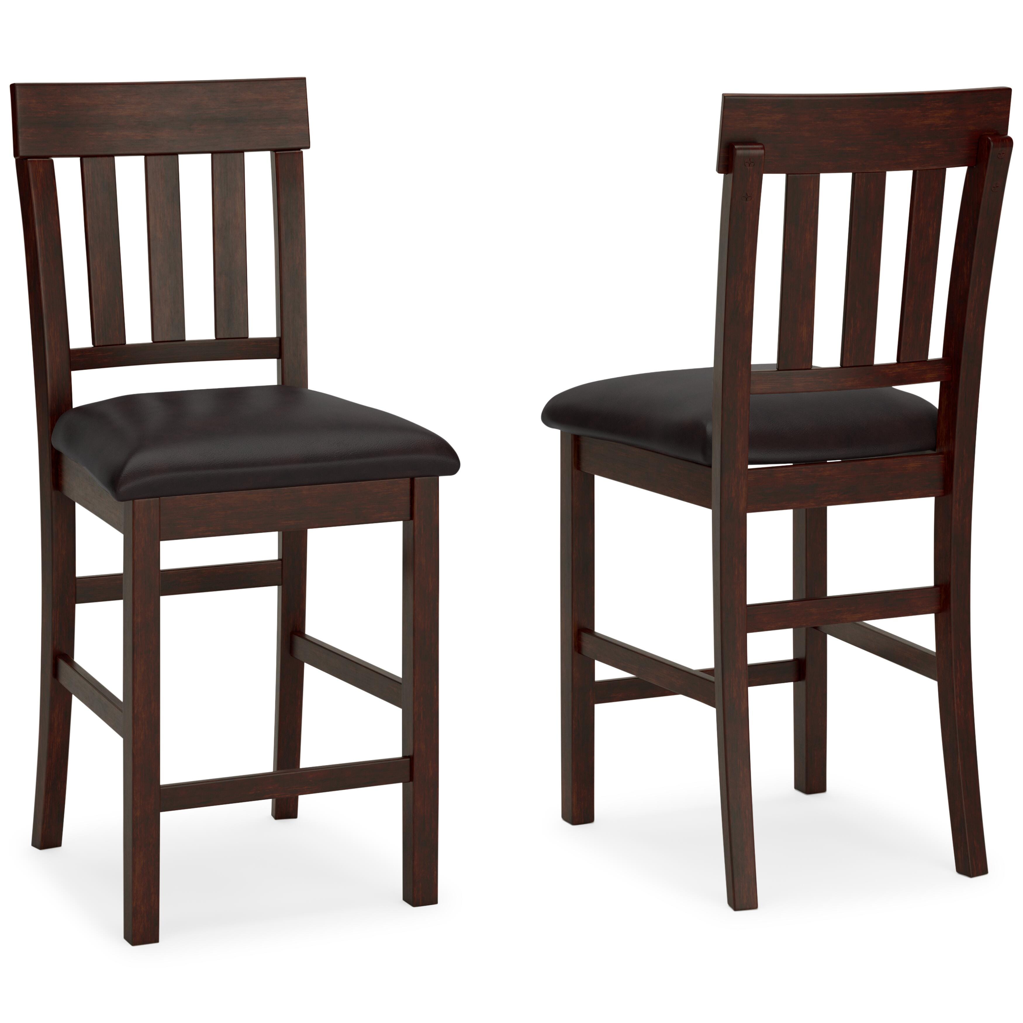 Haddigan Counter Height Bar Stool, Dark Brown, large