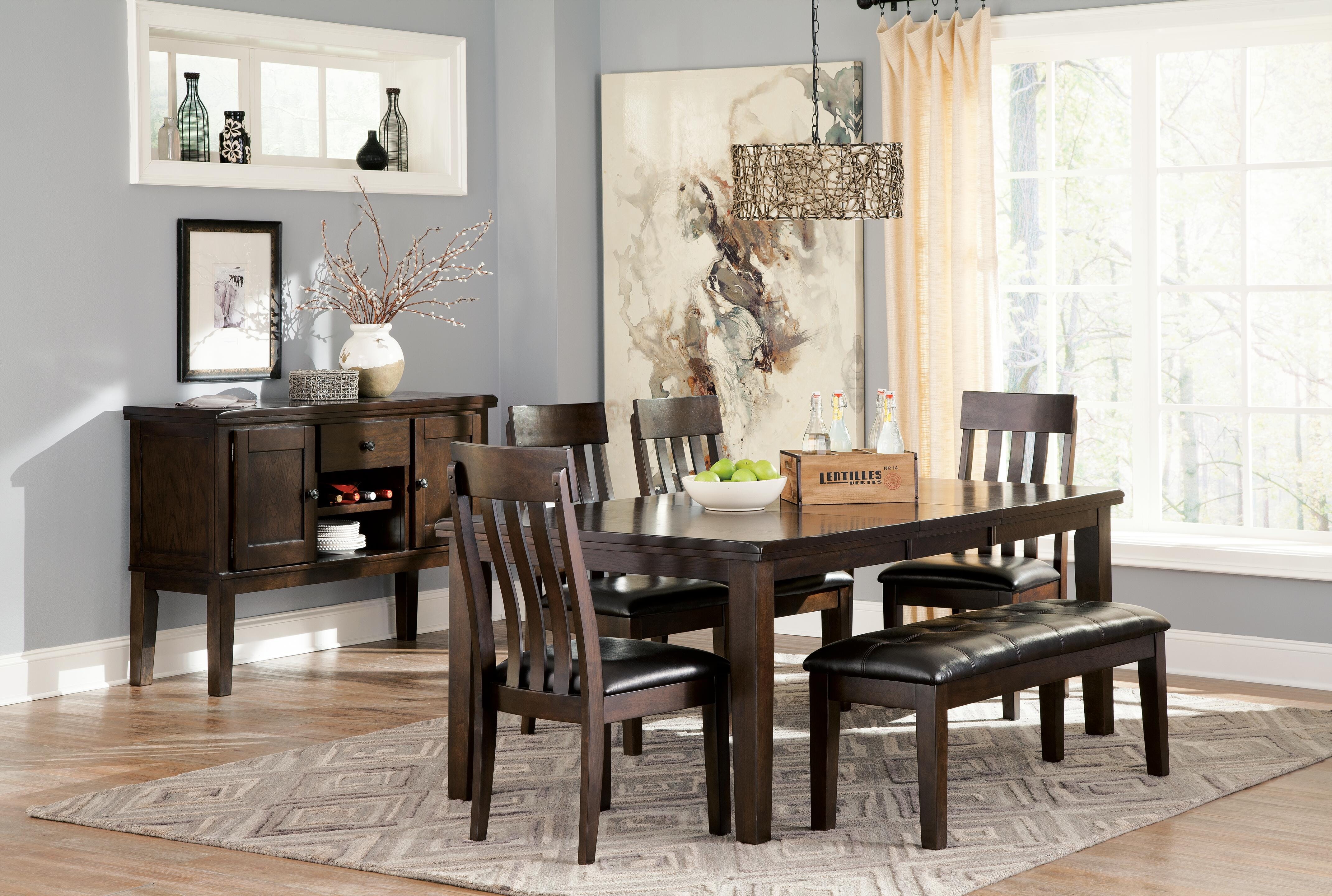 Haddigan Dining Bench, Dark Brown, large