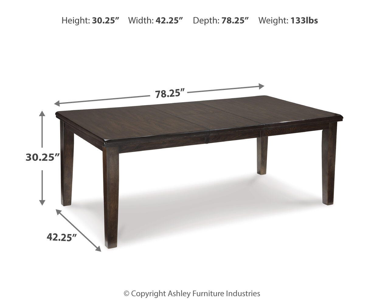 Haddigan Dimensions