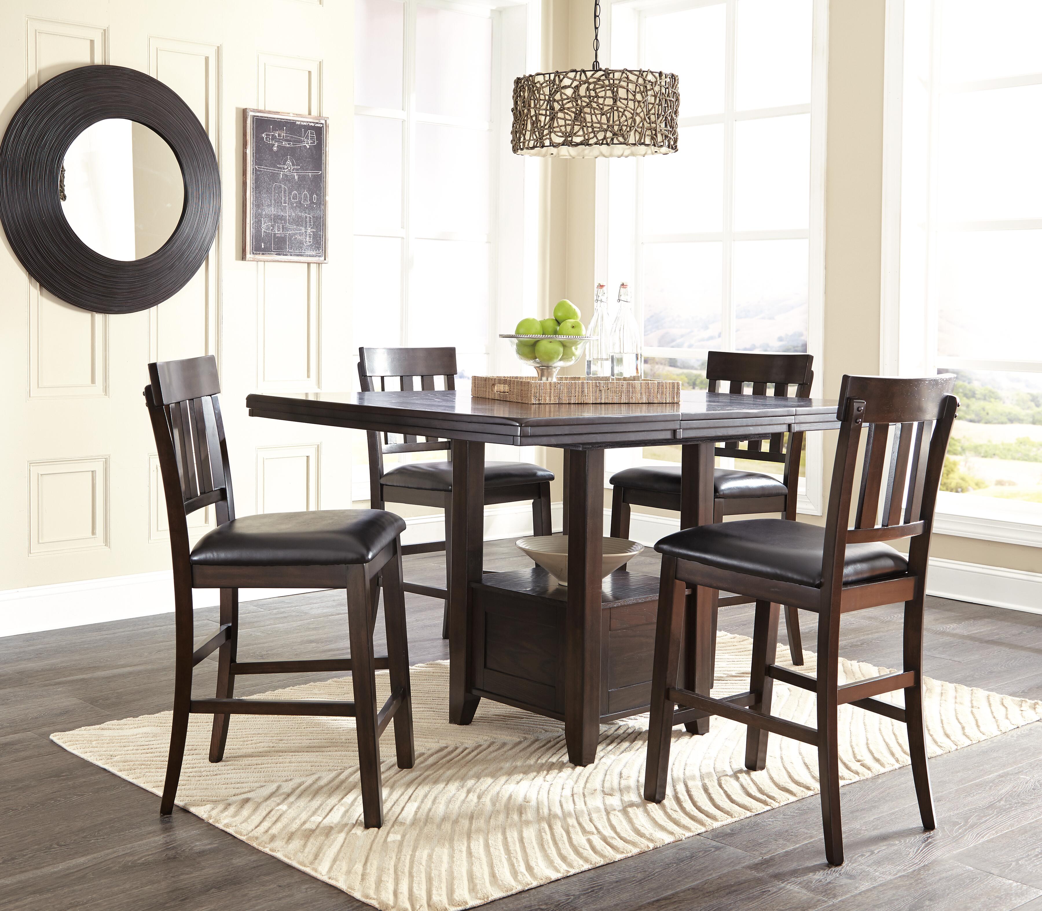 Haddigan Counter Height Bar Stool, Dark Brown, large