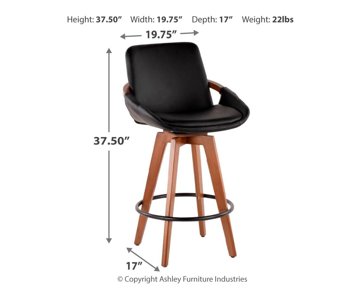 Damato Counter Stool, Yellow/Black, large