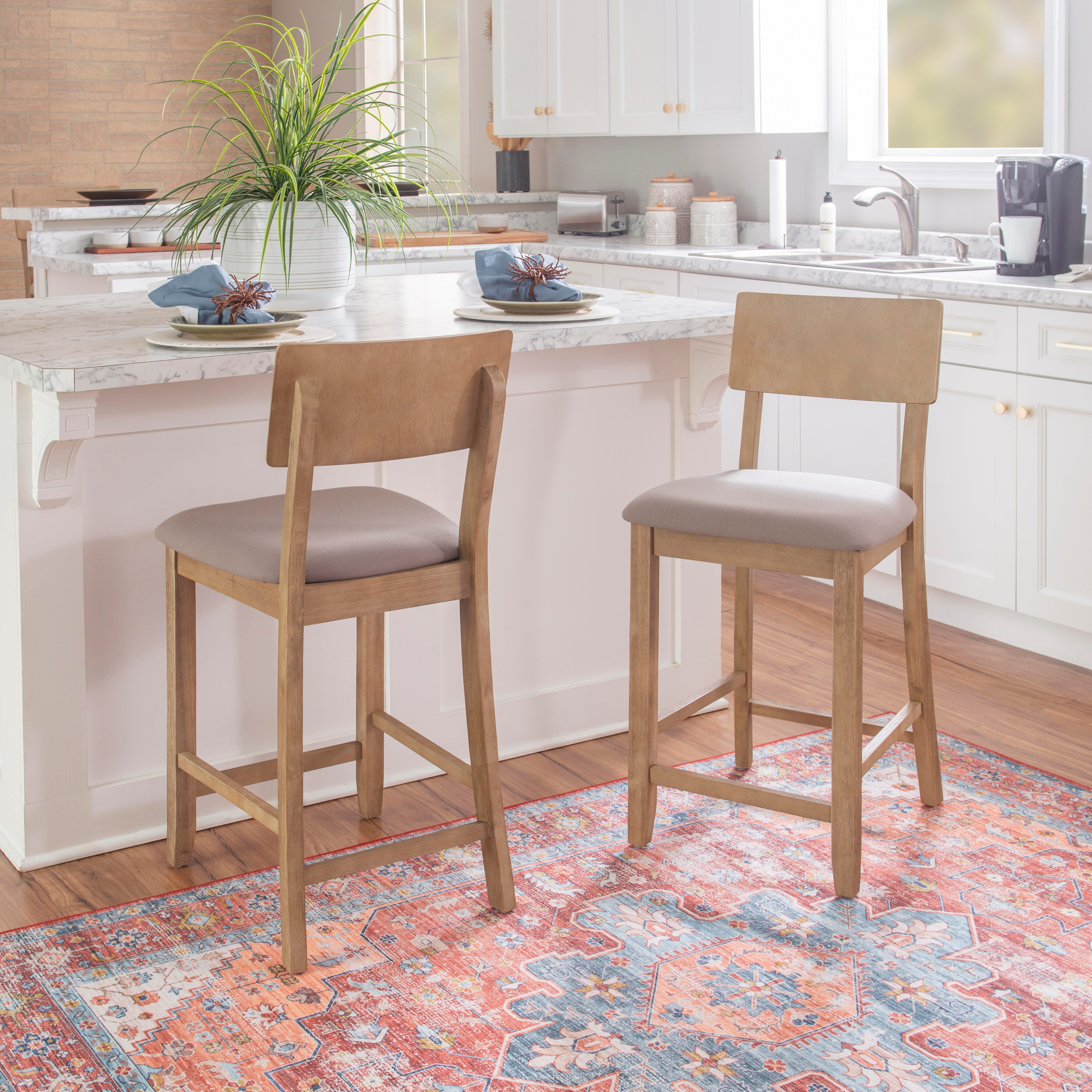 Linon Jordan Counter Stool, Graywash, large