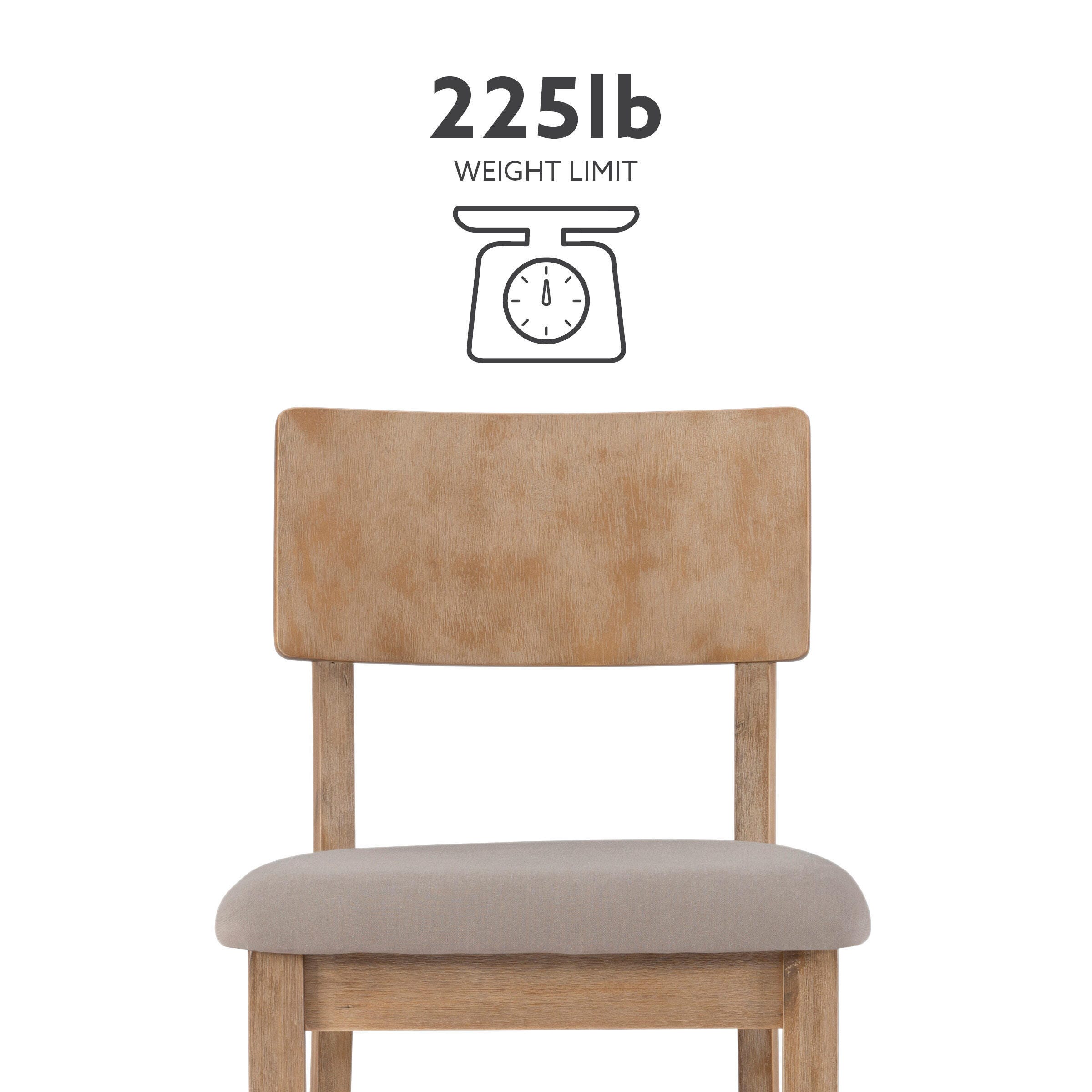 Linon Jordan Bar Stool, Graywash, large