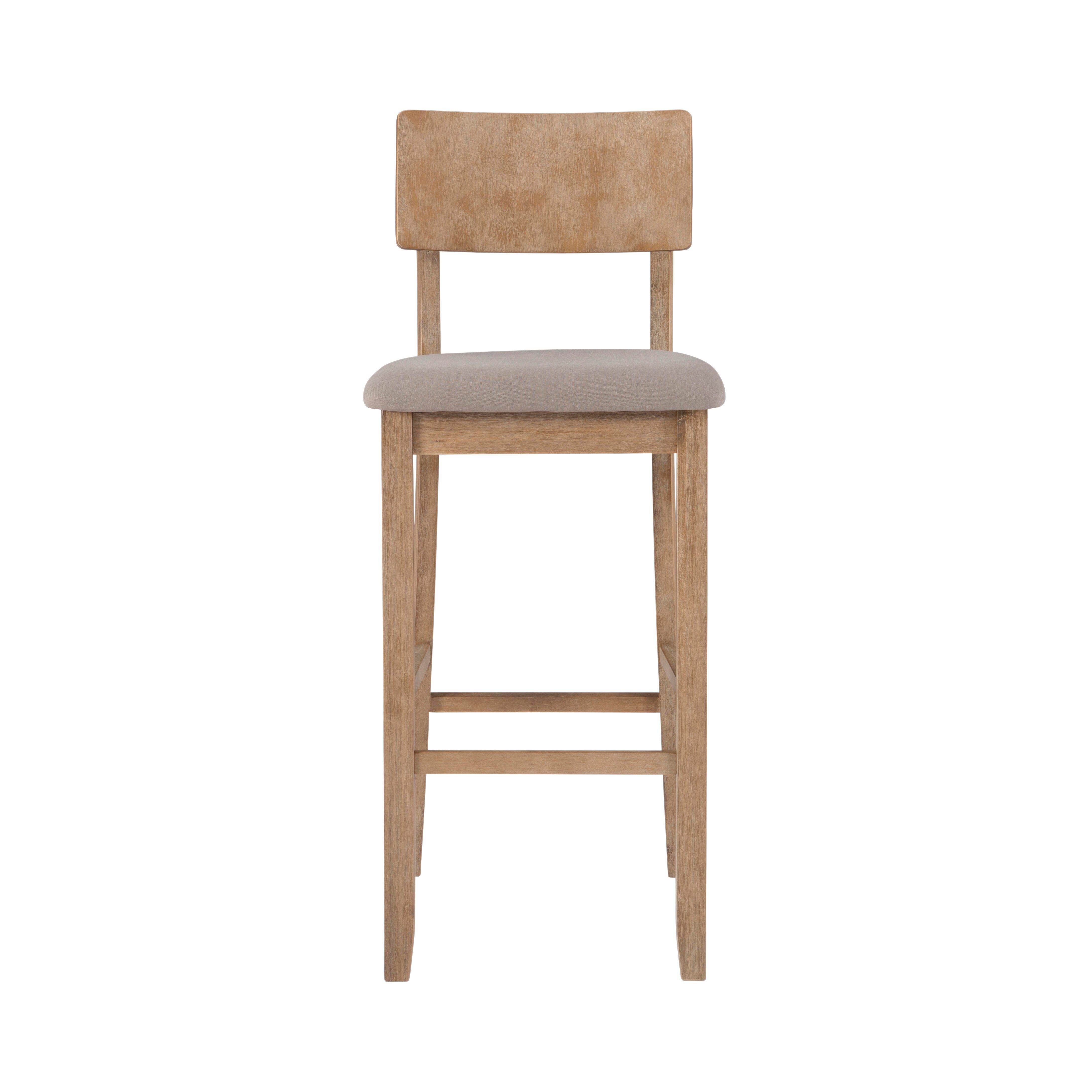 Linon Jordan Bar Stool, Graywash, large