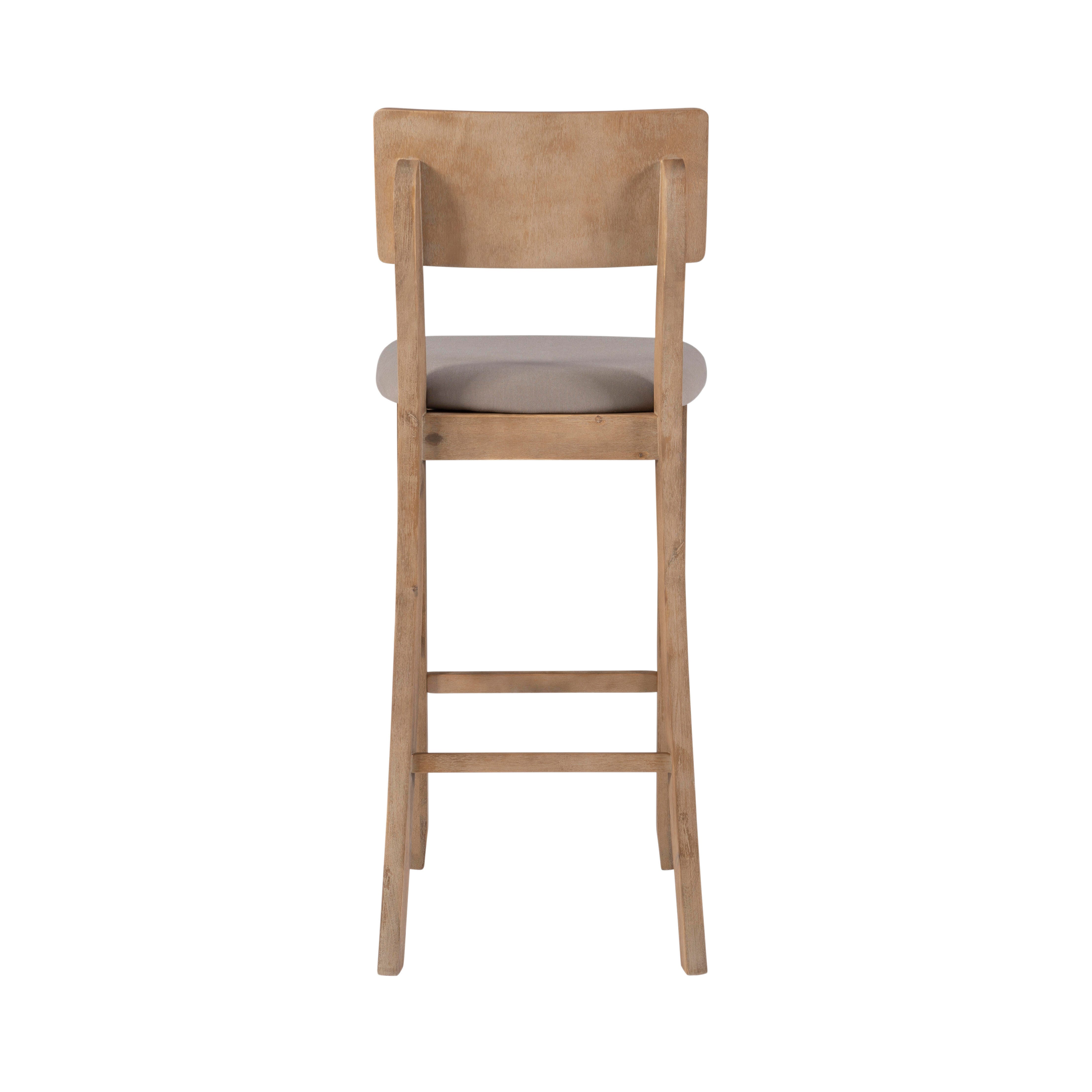 Linon Jordan Bar Stool, Graywash, large