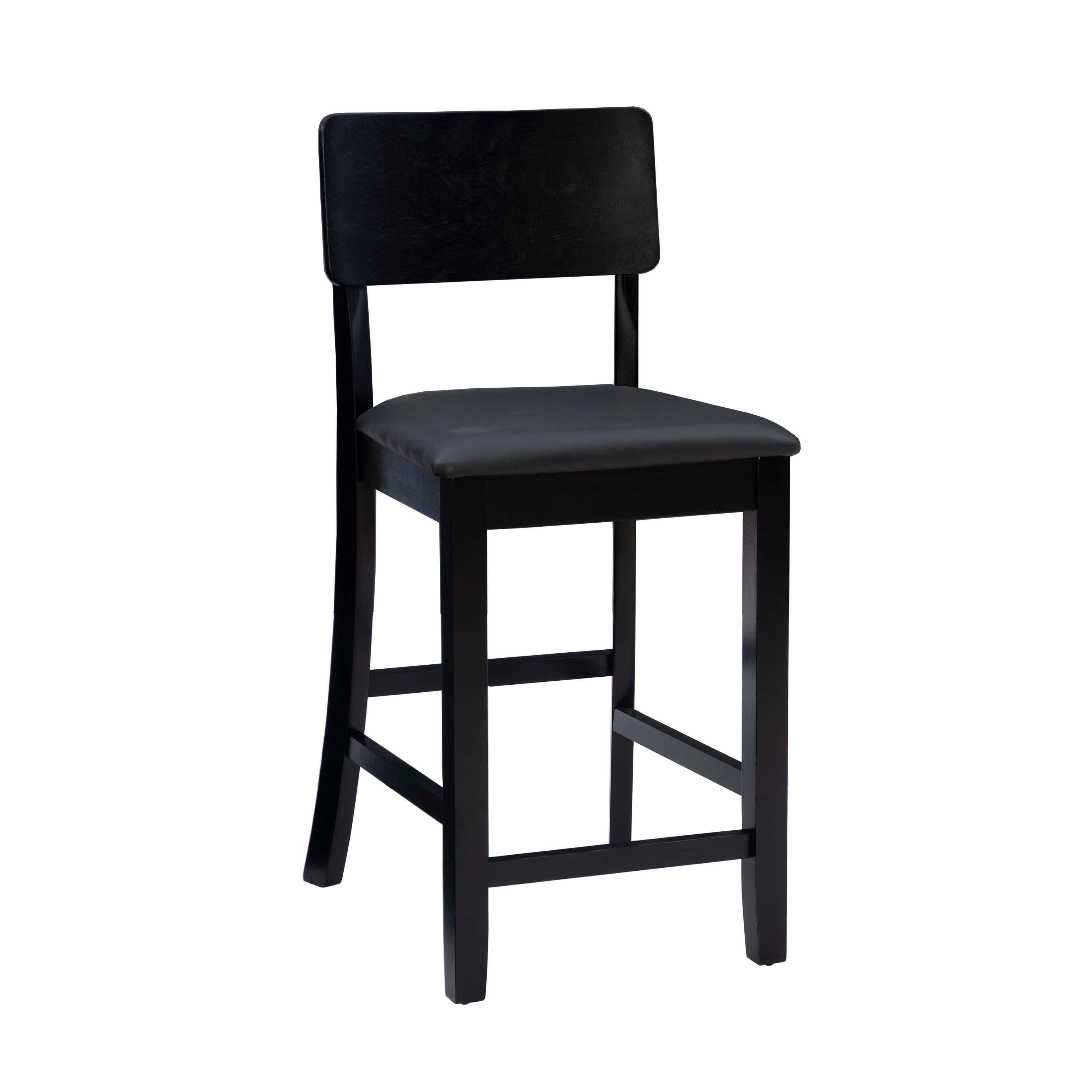 Linon Torino Counter Stool, Black, large