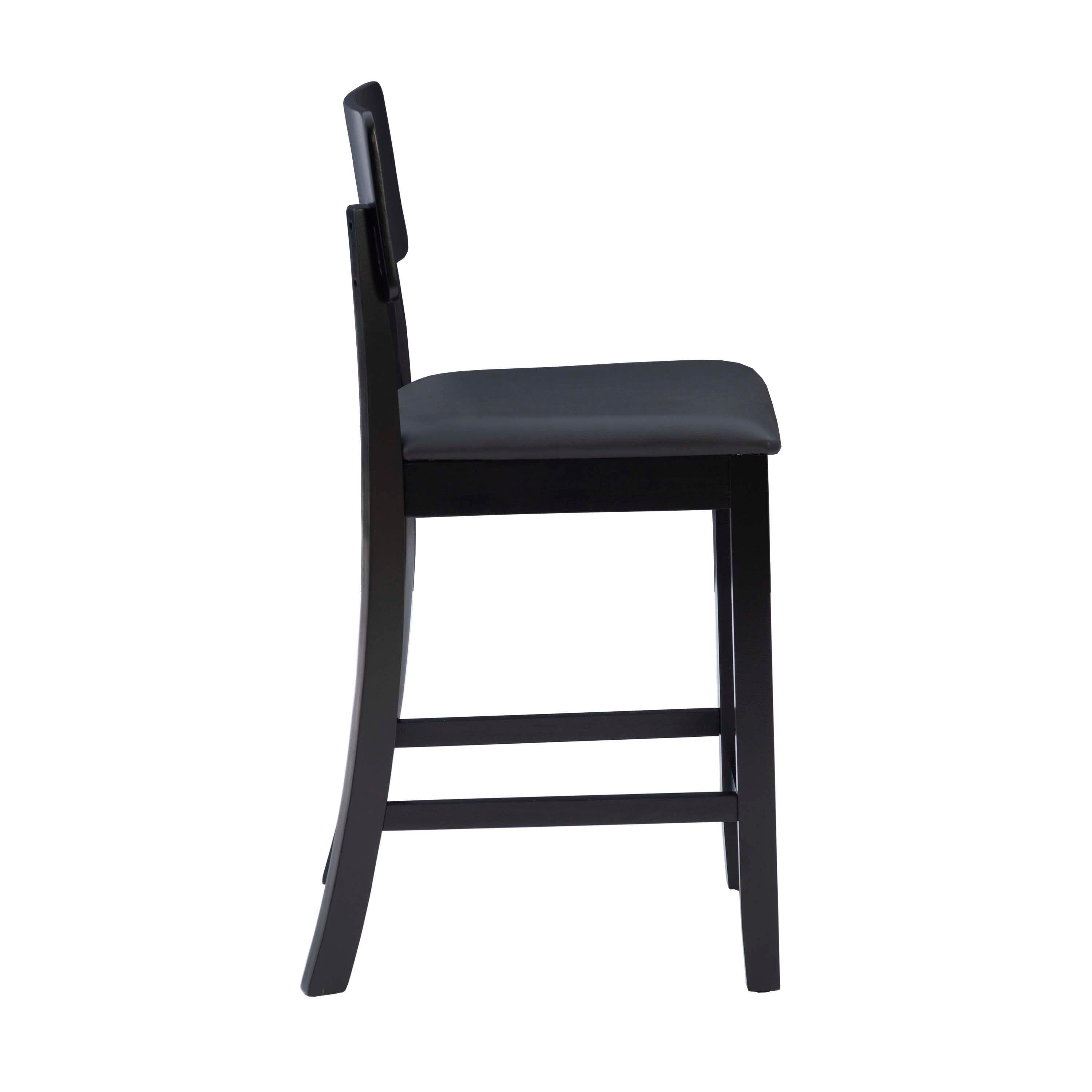 Linon Torino Counter Stool, Black, large