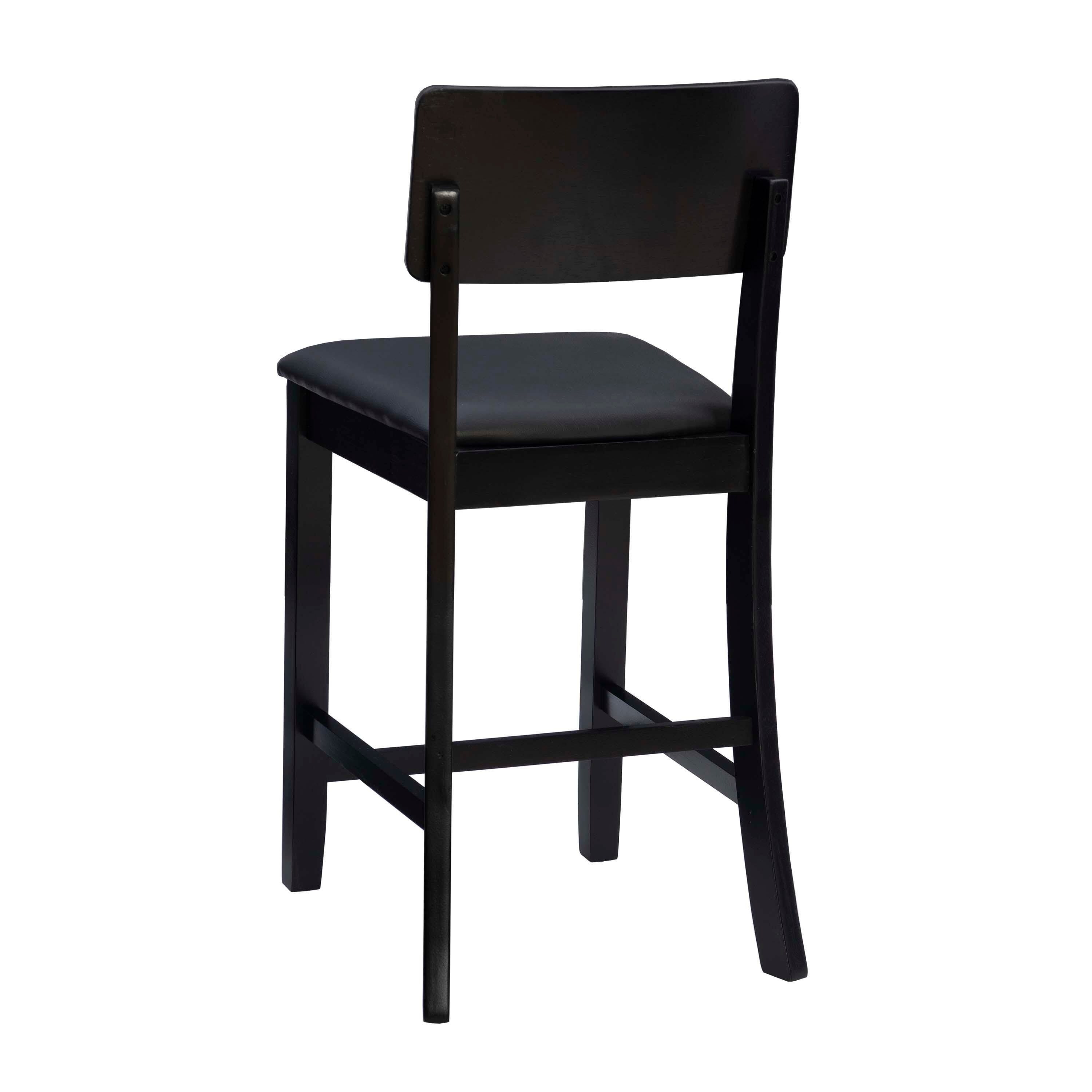 Linon Torino Counter Stool, Black, large