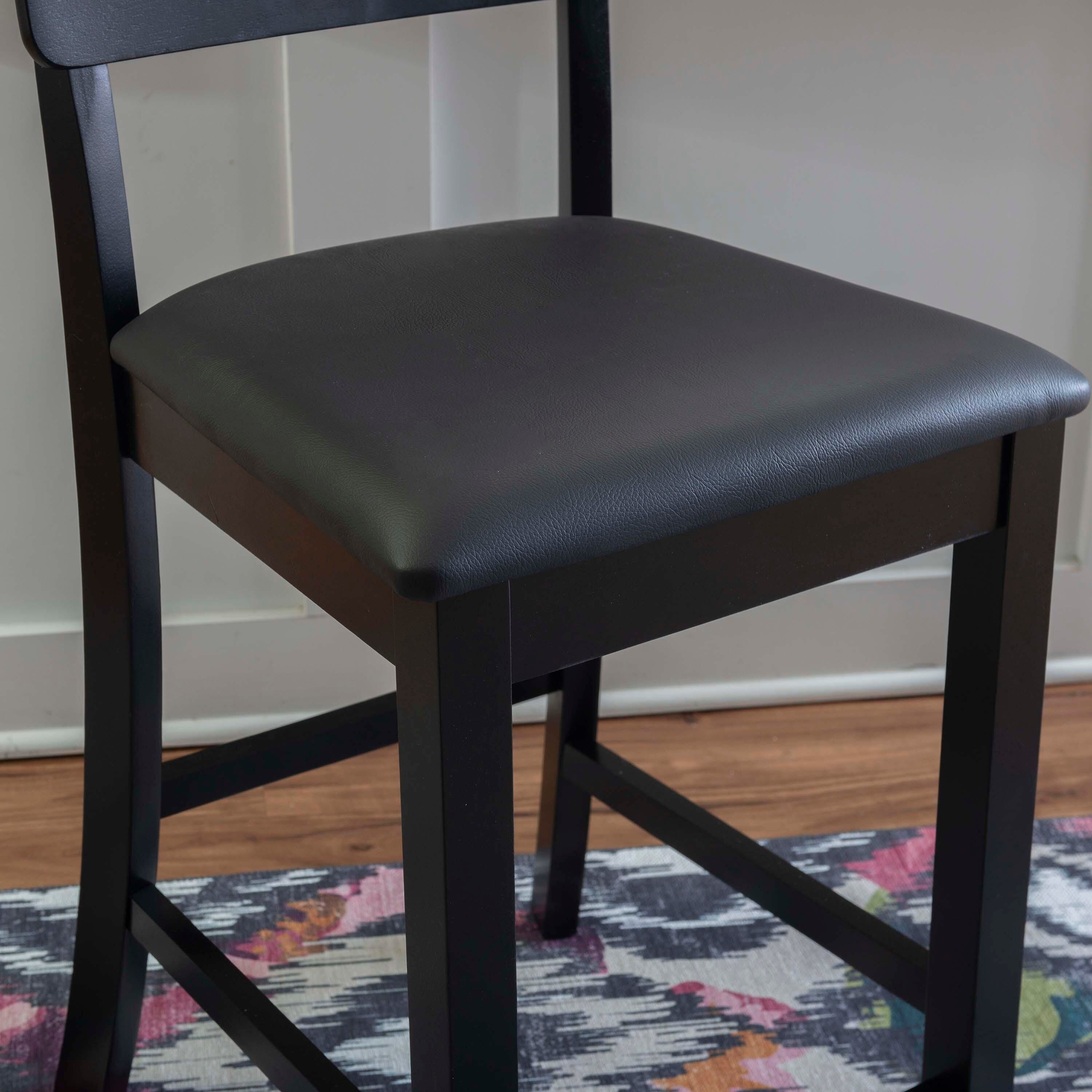 Linon Torino Counter Stool, Black, large
